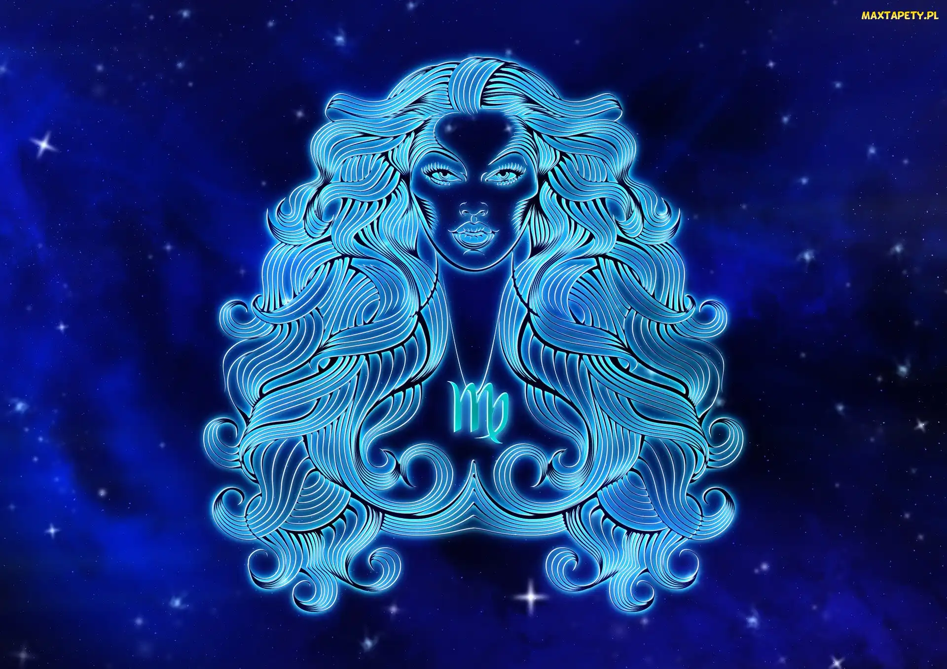 Znak, Niebieskie tło, Panna, Zodiaku