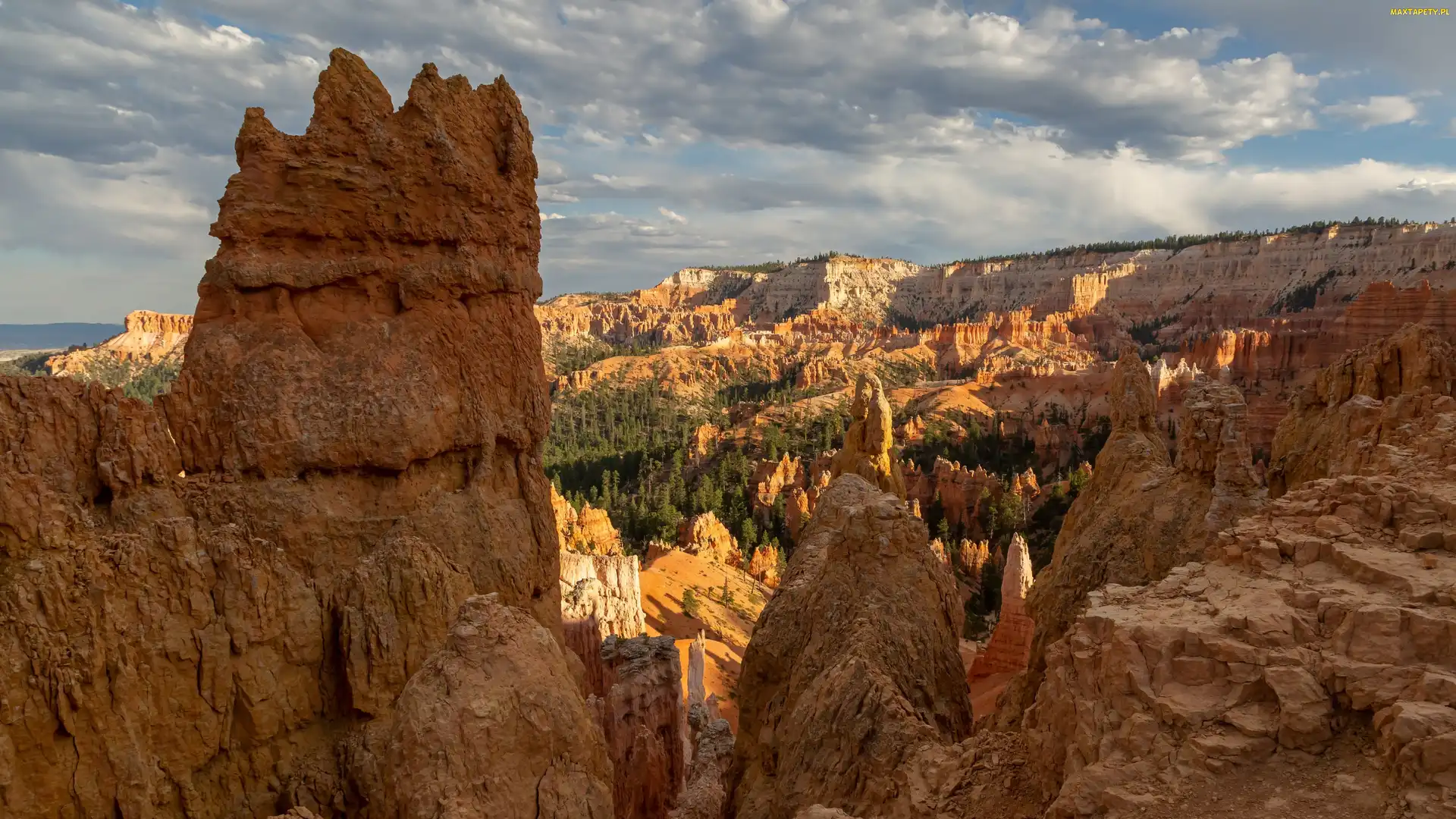 Skały, Stany Zjednoczone, Stan Utah, Kanion, Park Narodowy Bryce Canyon