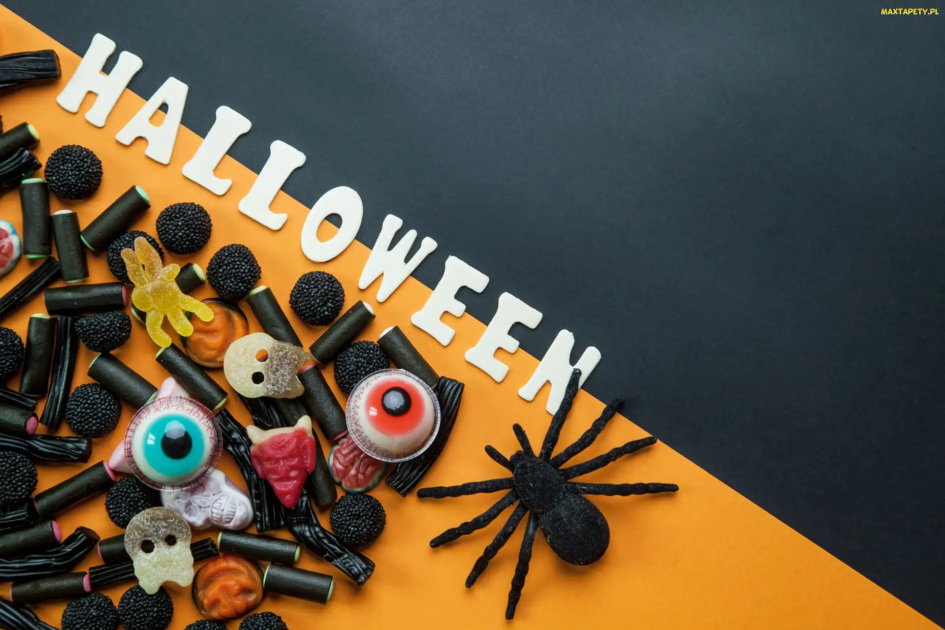 Halloween, Słodycze, Napis