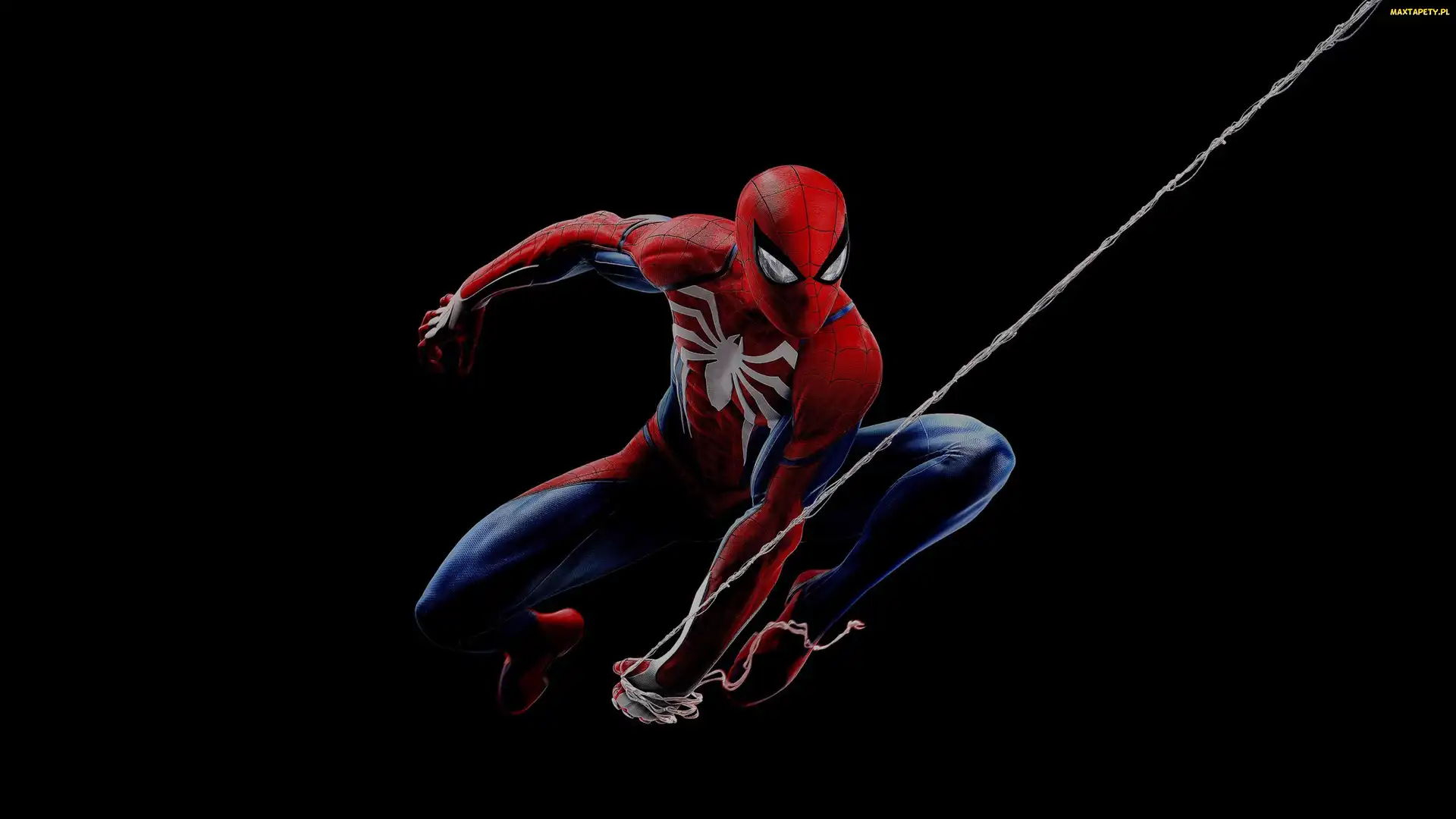 Film animowany, Tło, Czarne, Spiderman