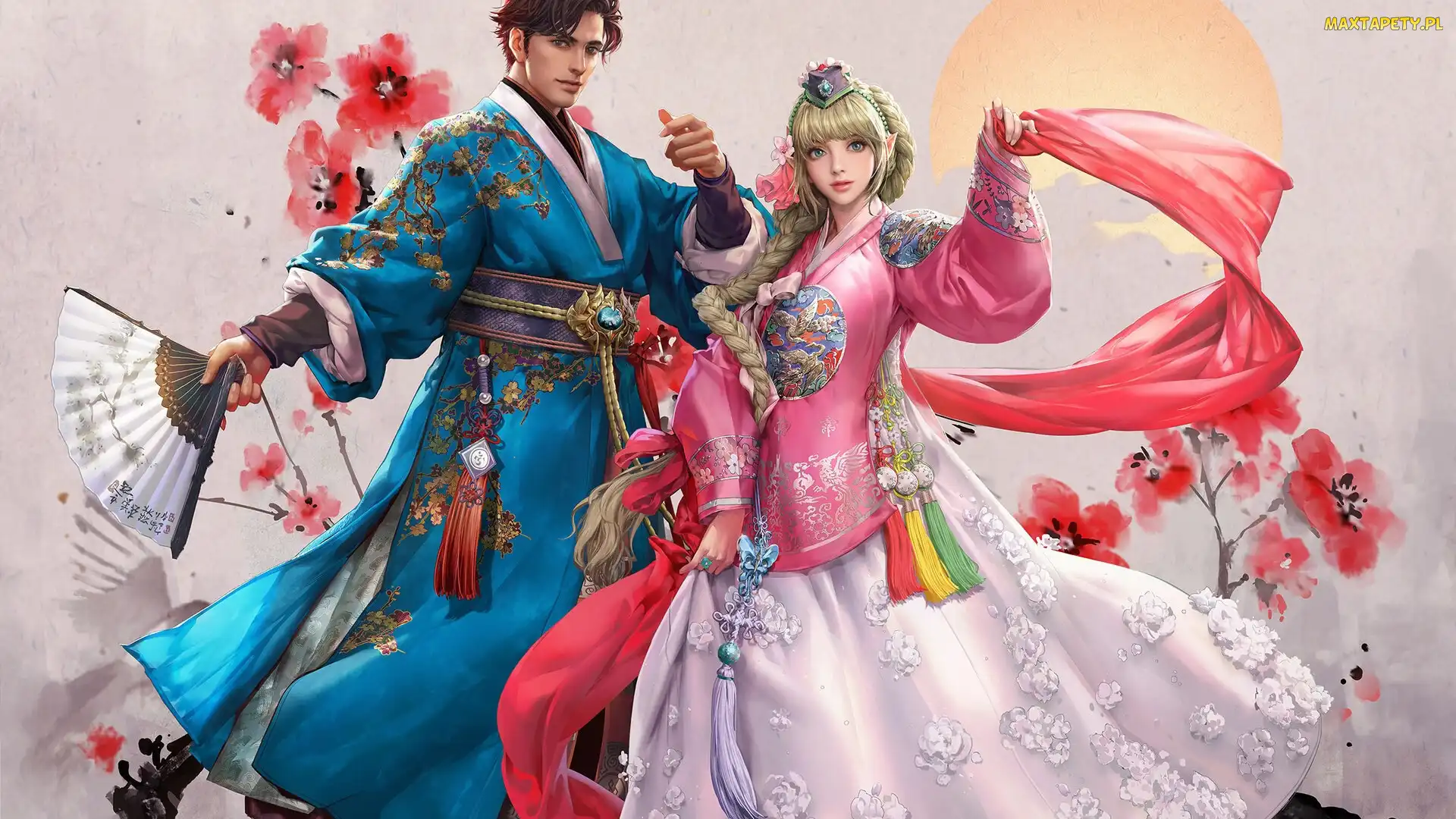 MU Origin, Stroje hanbok, Para, Kwiaty, Gra