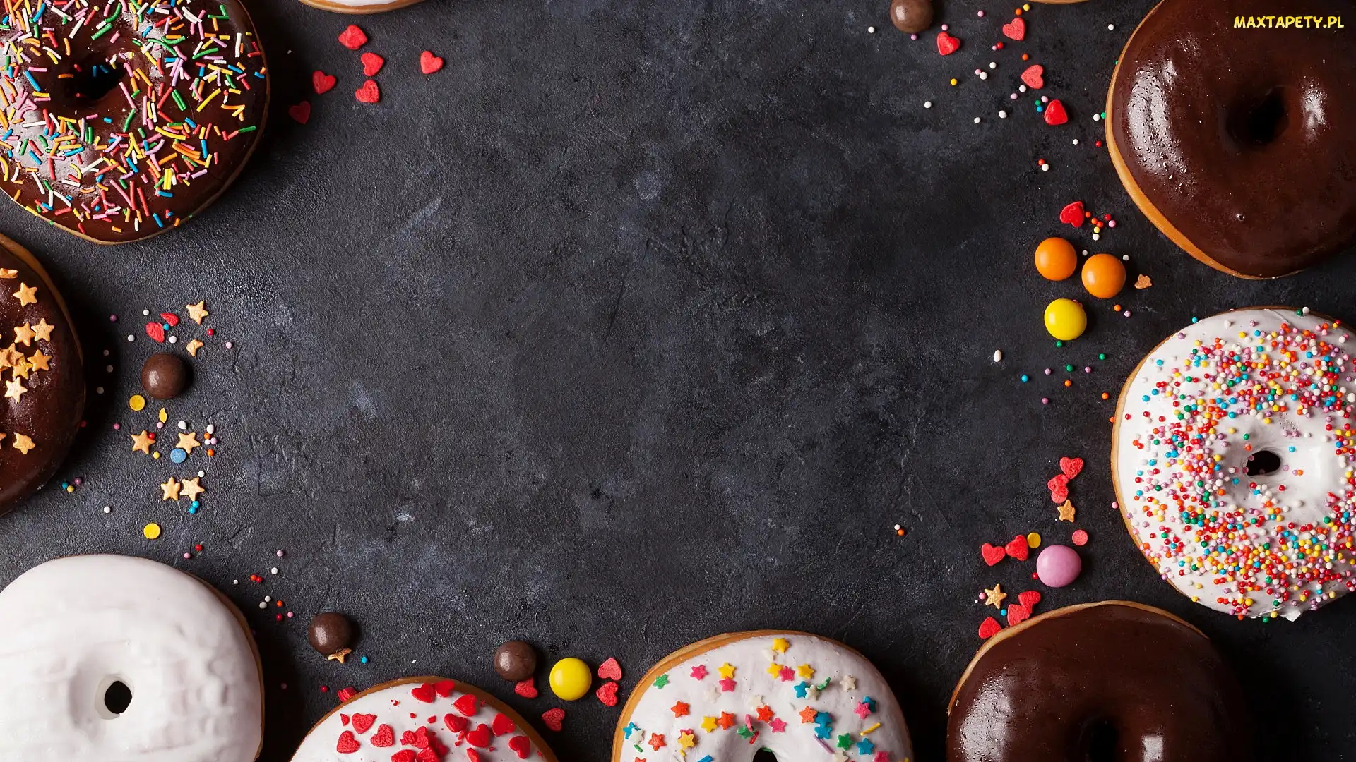 Donuty, Posypka, Pączki