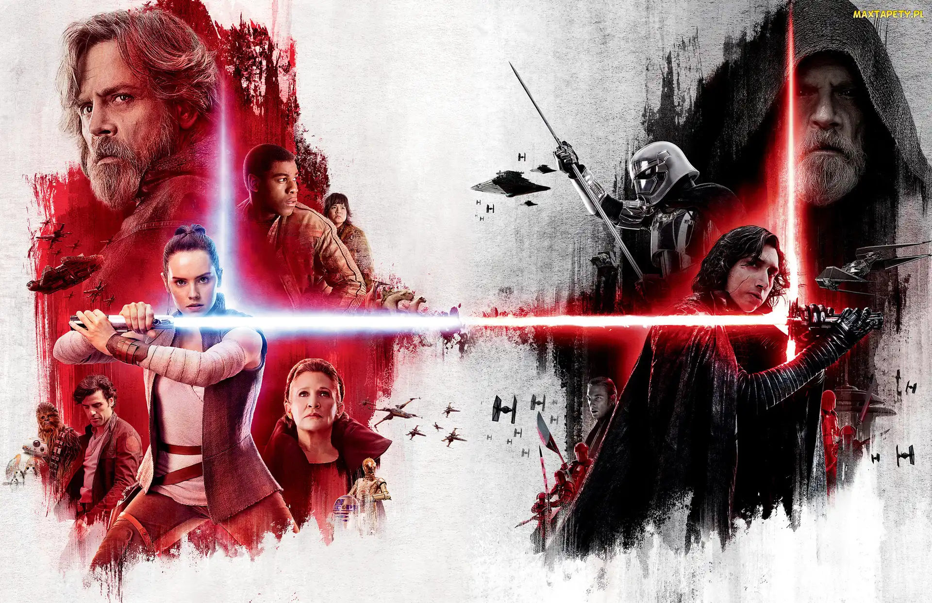 Świetlne, Miecze, Gwiezdne wojny ostatni Jedi, Grafika, Bohaterowie, Film, Star Wars The Last Jedi