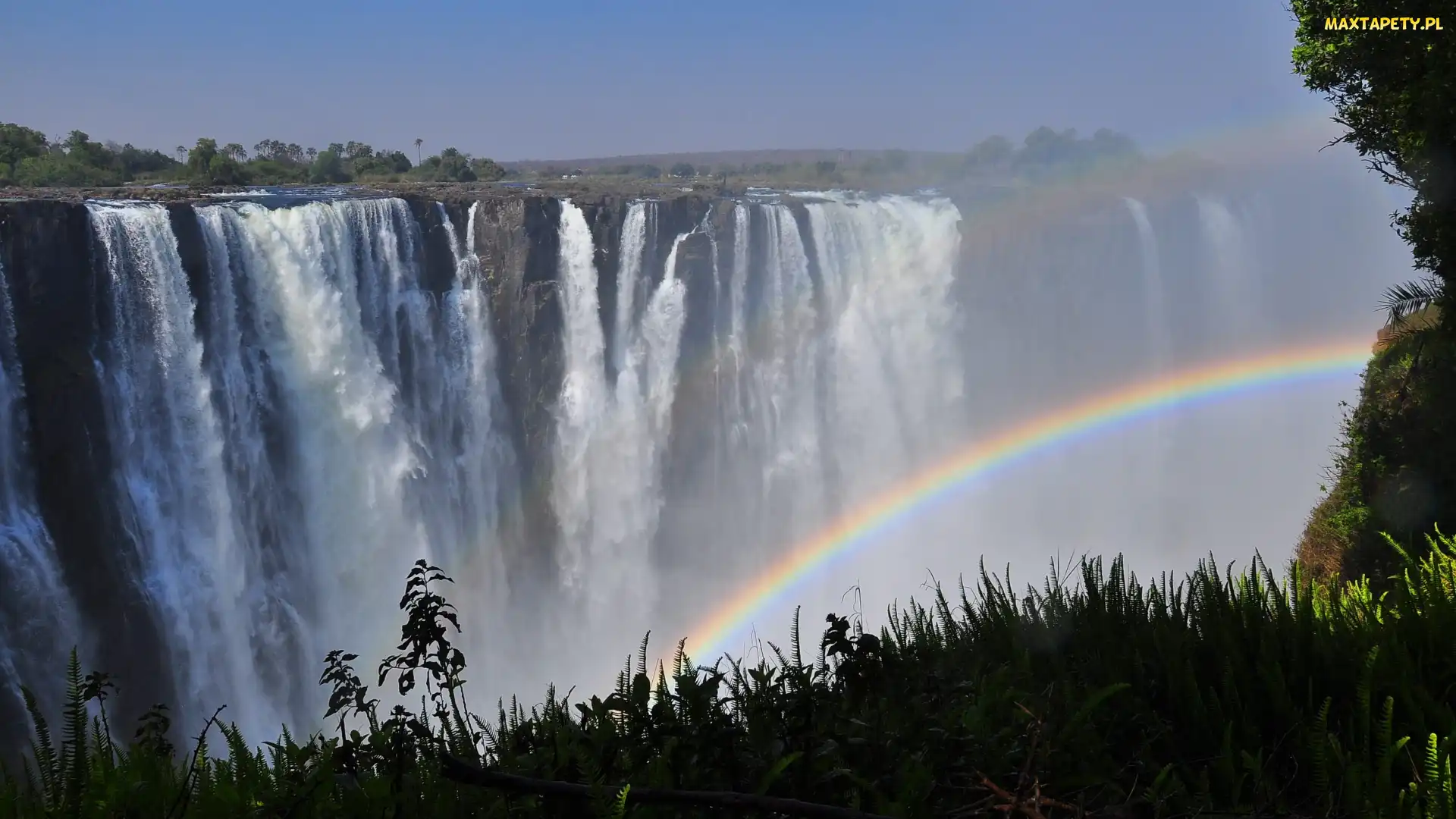 Zimbabwe, Park Narodowy Wodospadów Wiktorii, Wodospad, Afryka, Tęcza, Wodospady Wiktorii, Victoria Falls