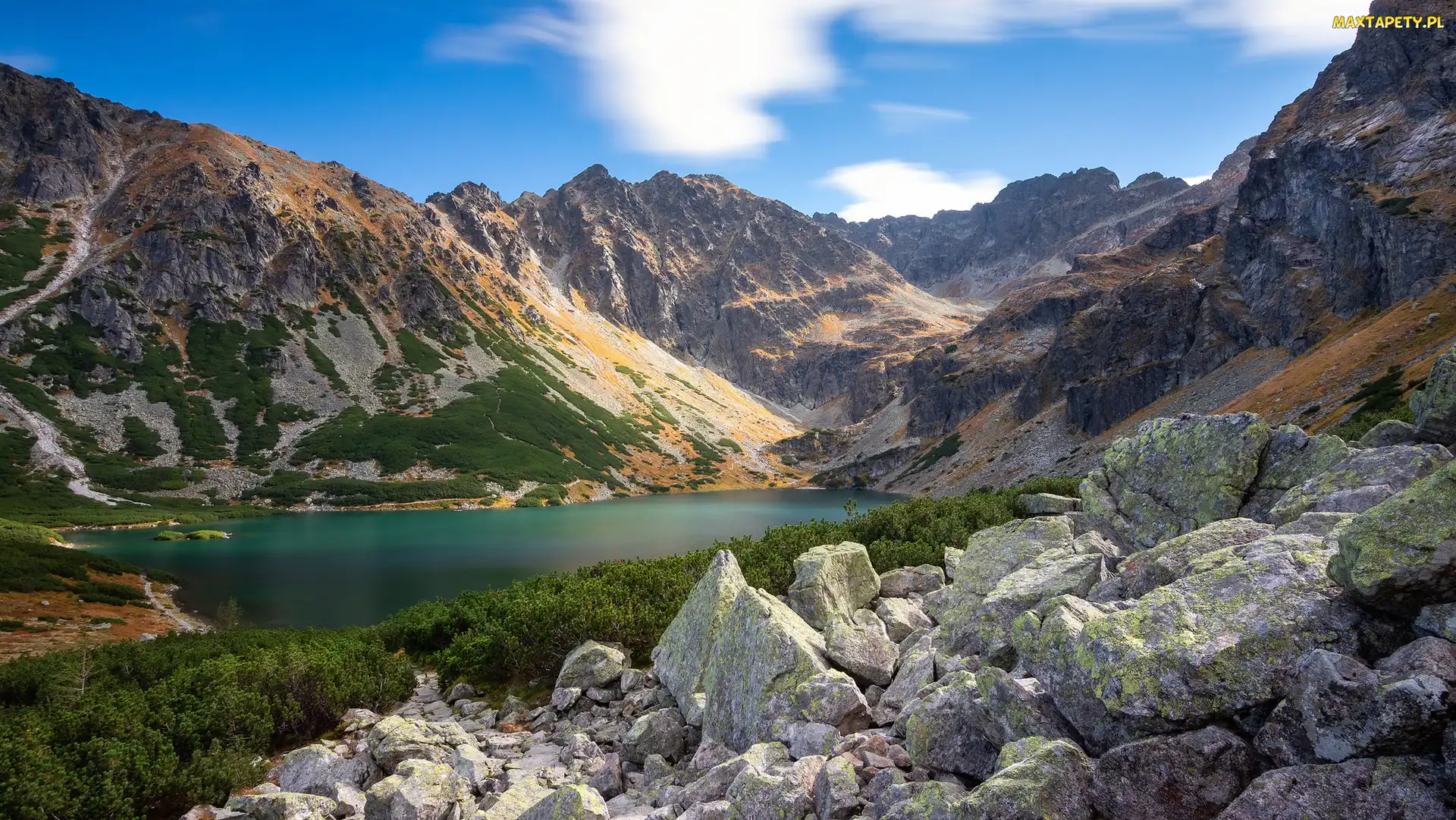 Tatrzański Park Narodowy, Jezioro, Polska, Tatry, Skały, Góry, Kamienie, Czarny Staw pod Rysami