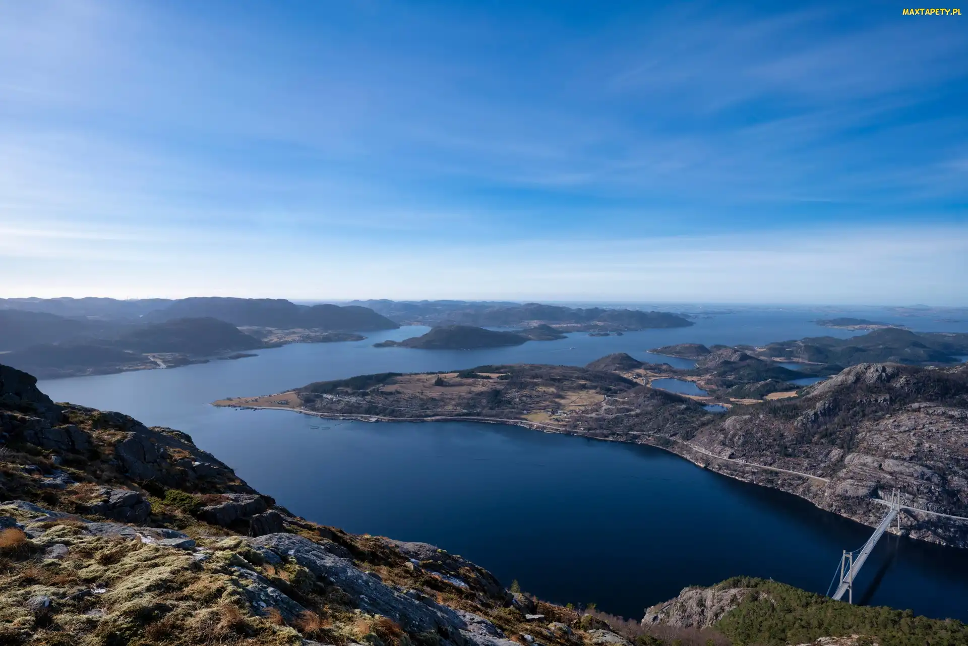 Rogaland, Lysefjord Bridge, Norwegia, Most, Lysefjorden, Gmina Forsand, Góry, Fiord