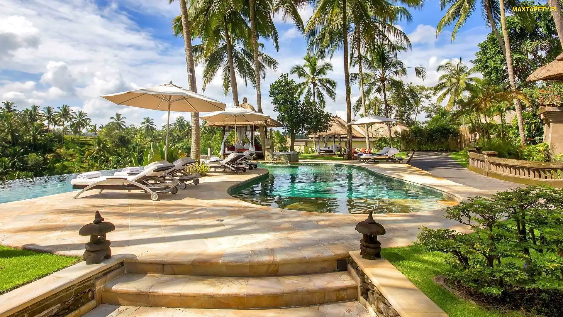 Indonezja, Bali, Viceroy Bali, Hotel, Basen, Palmy