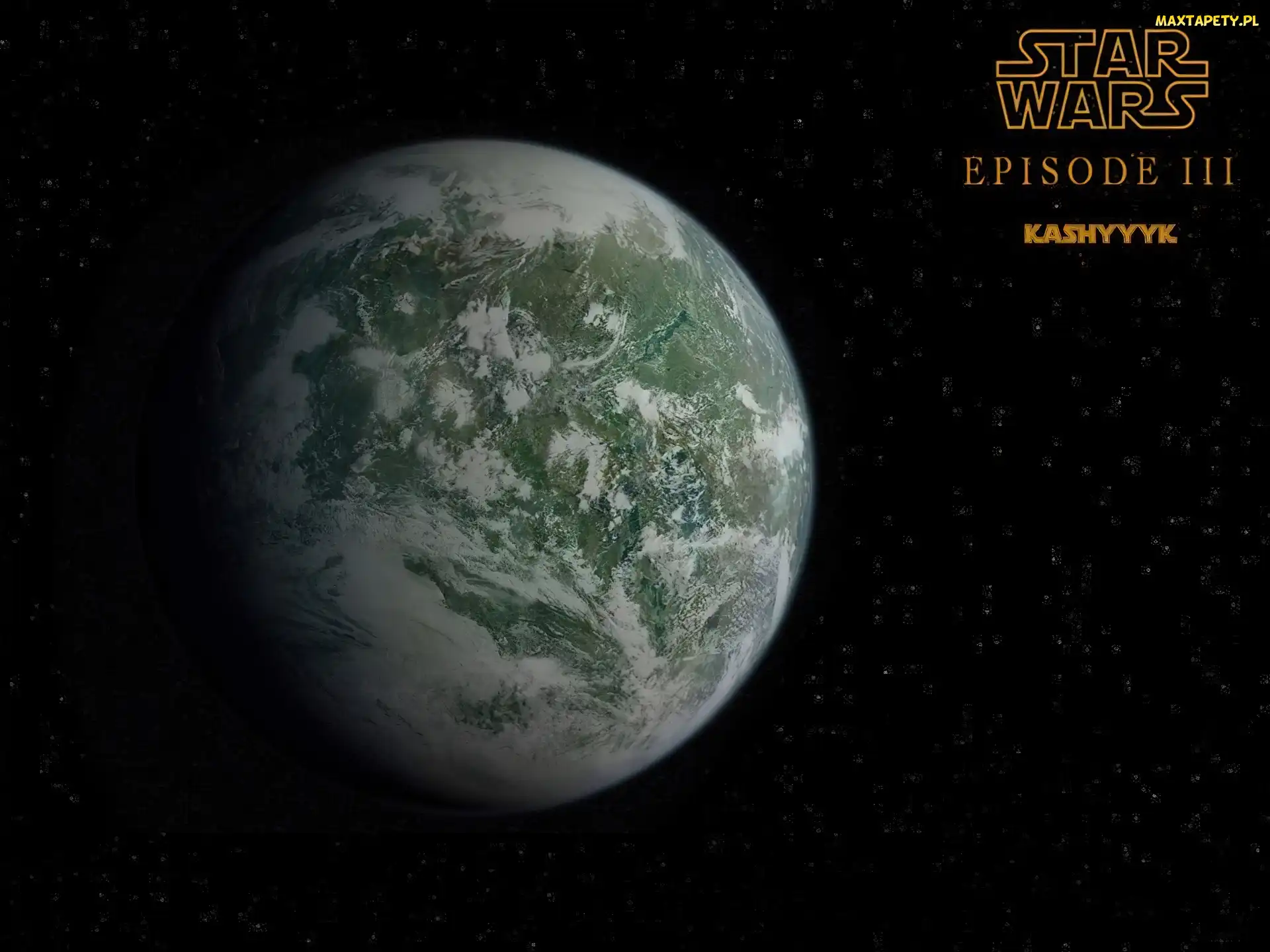 ciemno, kosmos, Star Wars, planeta