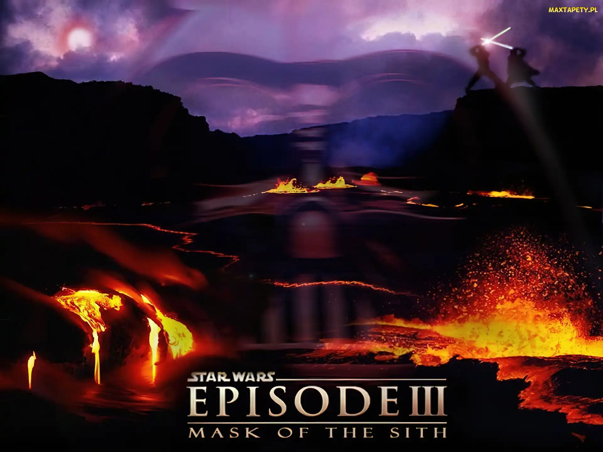 walka, niebo, Star Wars, magma