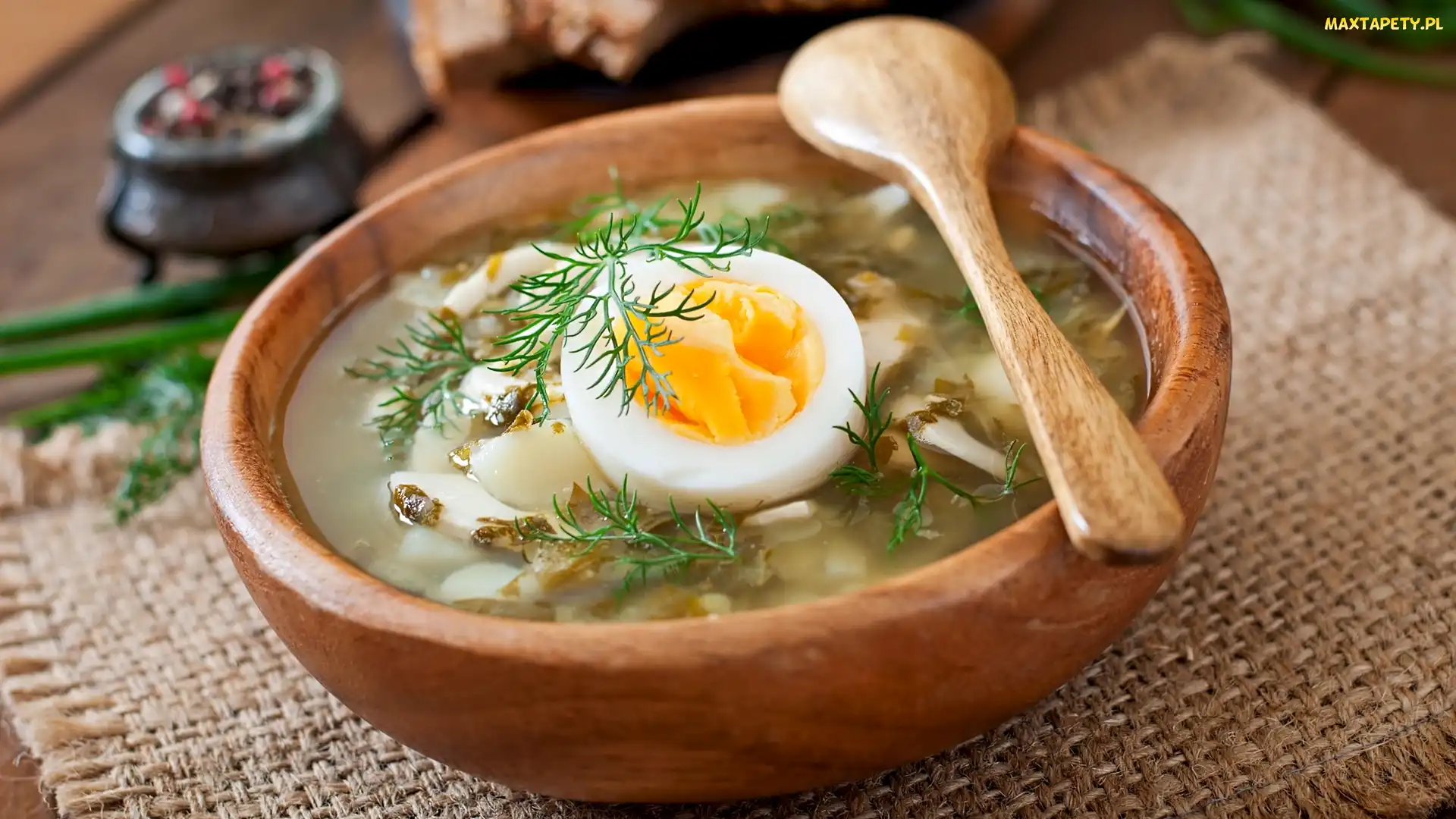 Szczawiowa, Łyżka, Miska, Jajko, Zupa