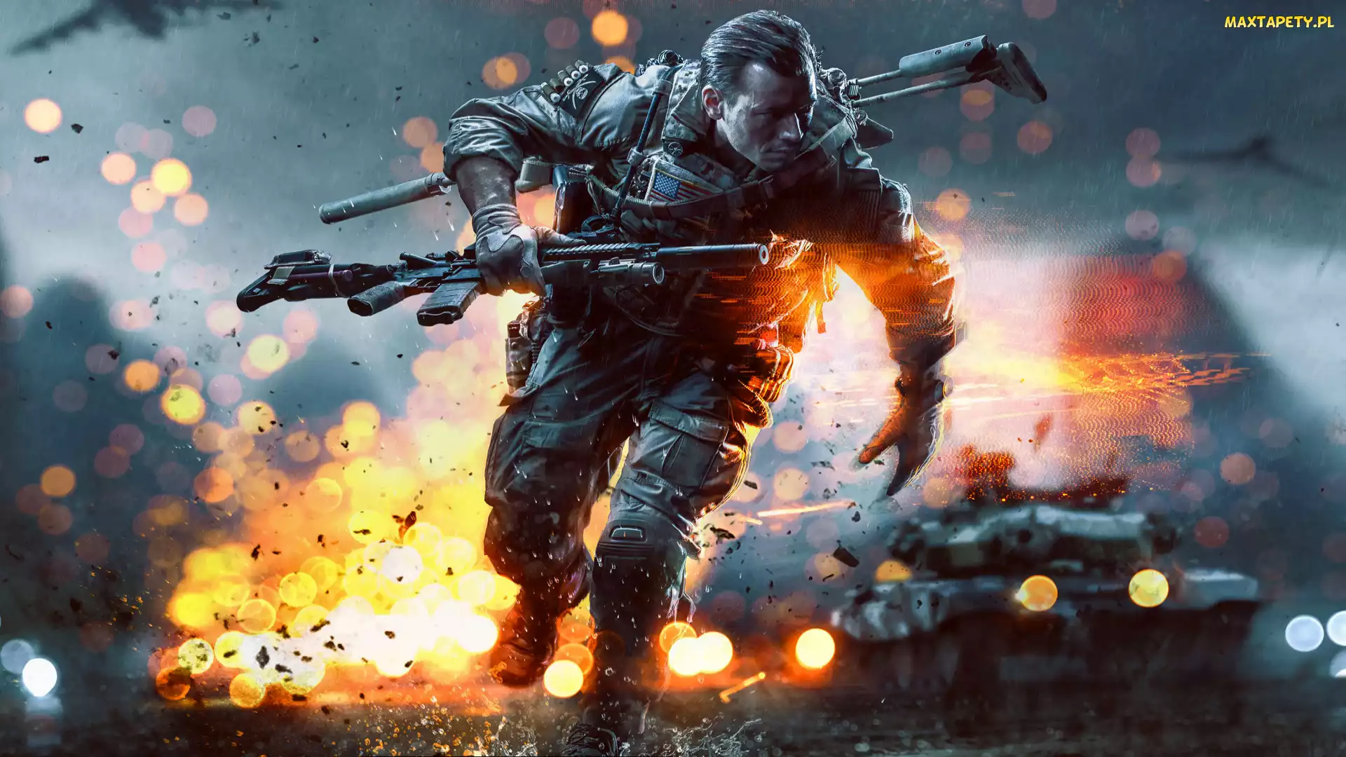 Battlefield 5, Wybuchy, Gra, Ogień, Broń, Żołnierz, Czołg, Walka
