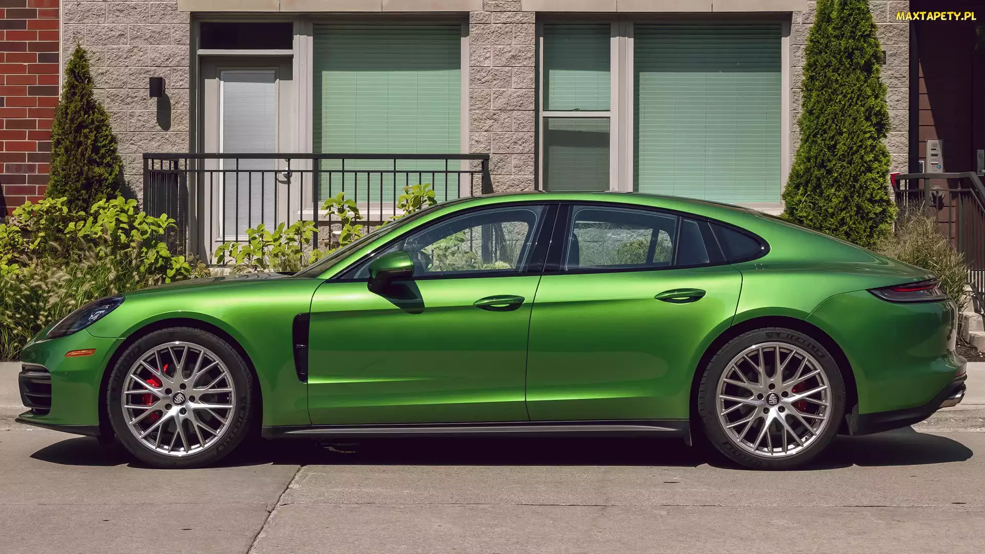 Zielone, Bok, Porsche Panamera S