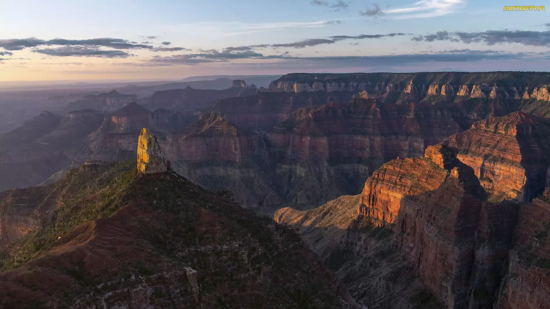Chmury, Skały, Park Narodowy Wielkiego Kanionu, Stany Zjednoczone, Wielki Kanion Kolorado, Grand Canyon