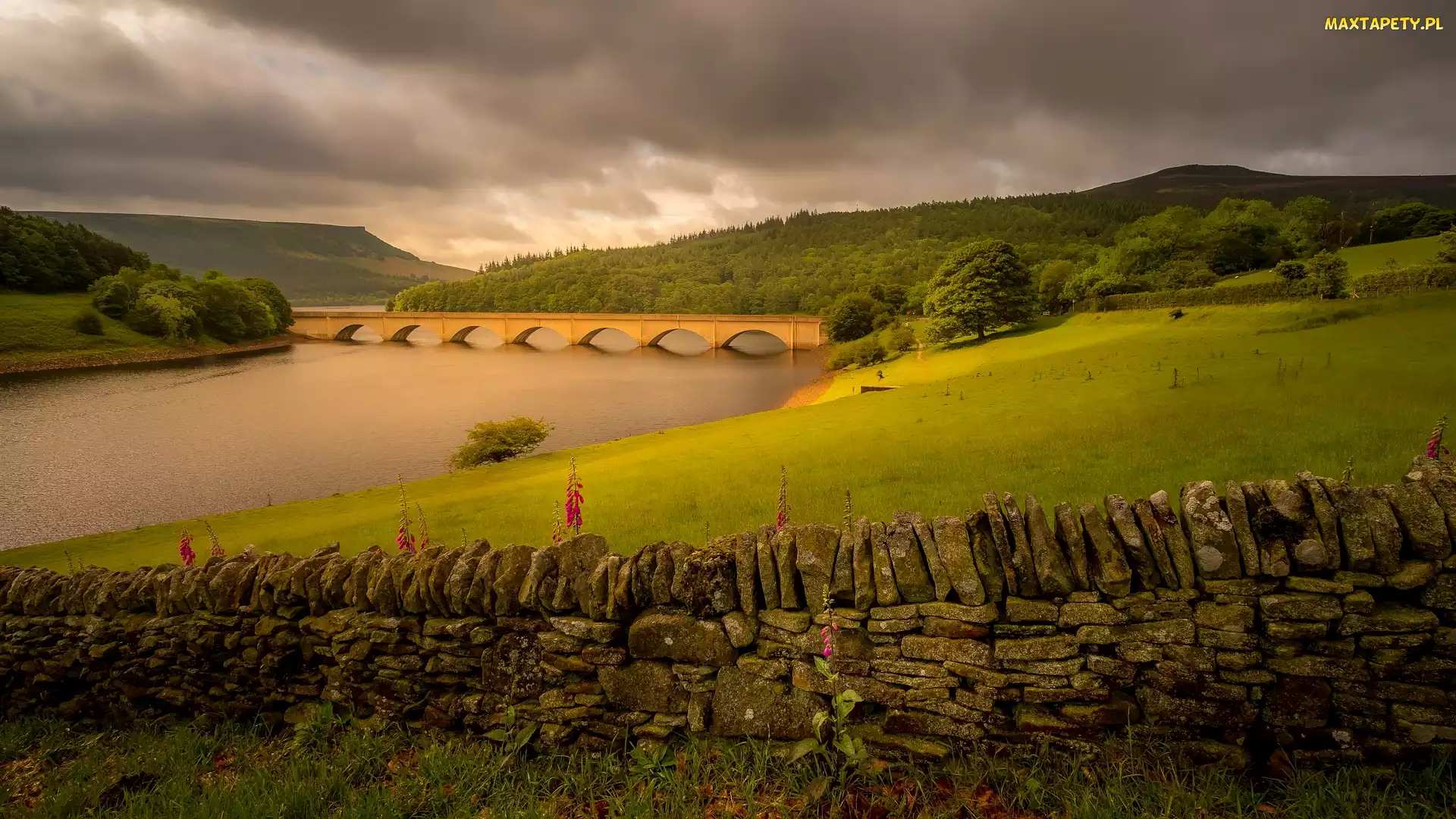 Murek, Jezioro, Kamienny, Wzgórza, Park Narodowy Peak District, Bamford Edge, Anglia, Ladybower Reservoir