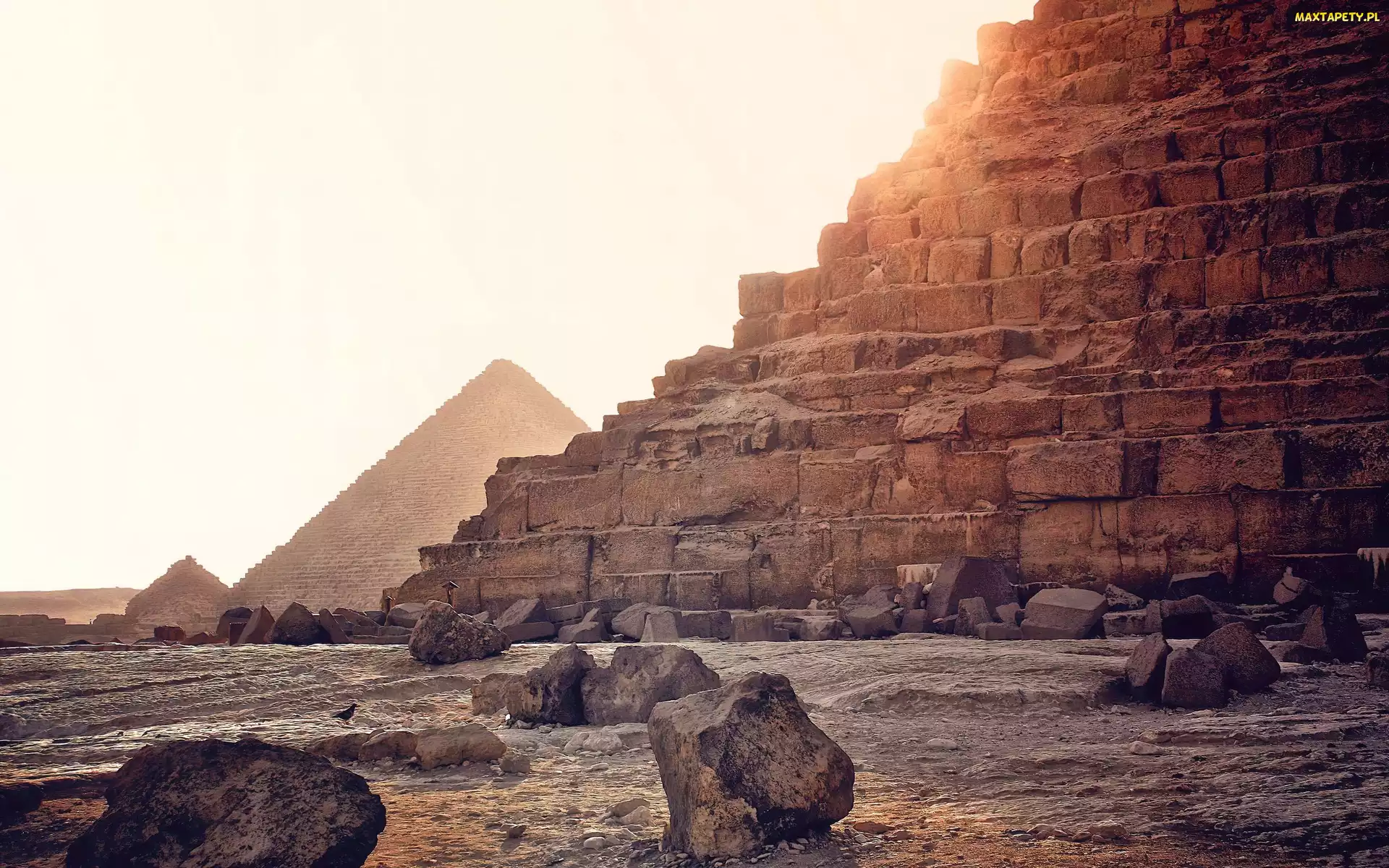 Egipt, Giza, Piramidy, Kamienie