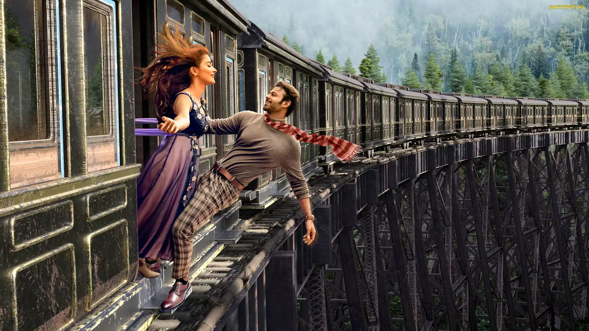 Radhe Shyam, Aktorka, Film, Most, Aktor, Pociąg, Prabhas, Pooja Hegde
