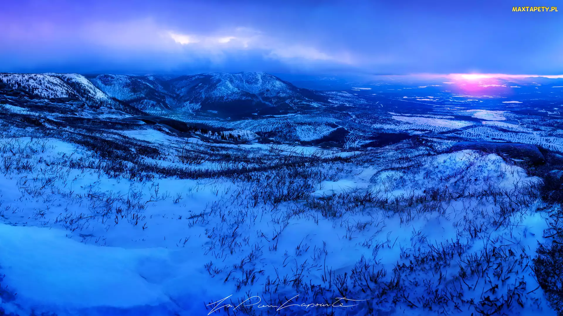 Góry Laurentyńskie, Kanada, Prowincja Quebec, Charlevoix, Zima