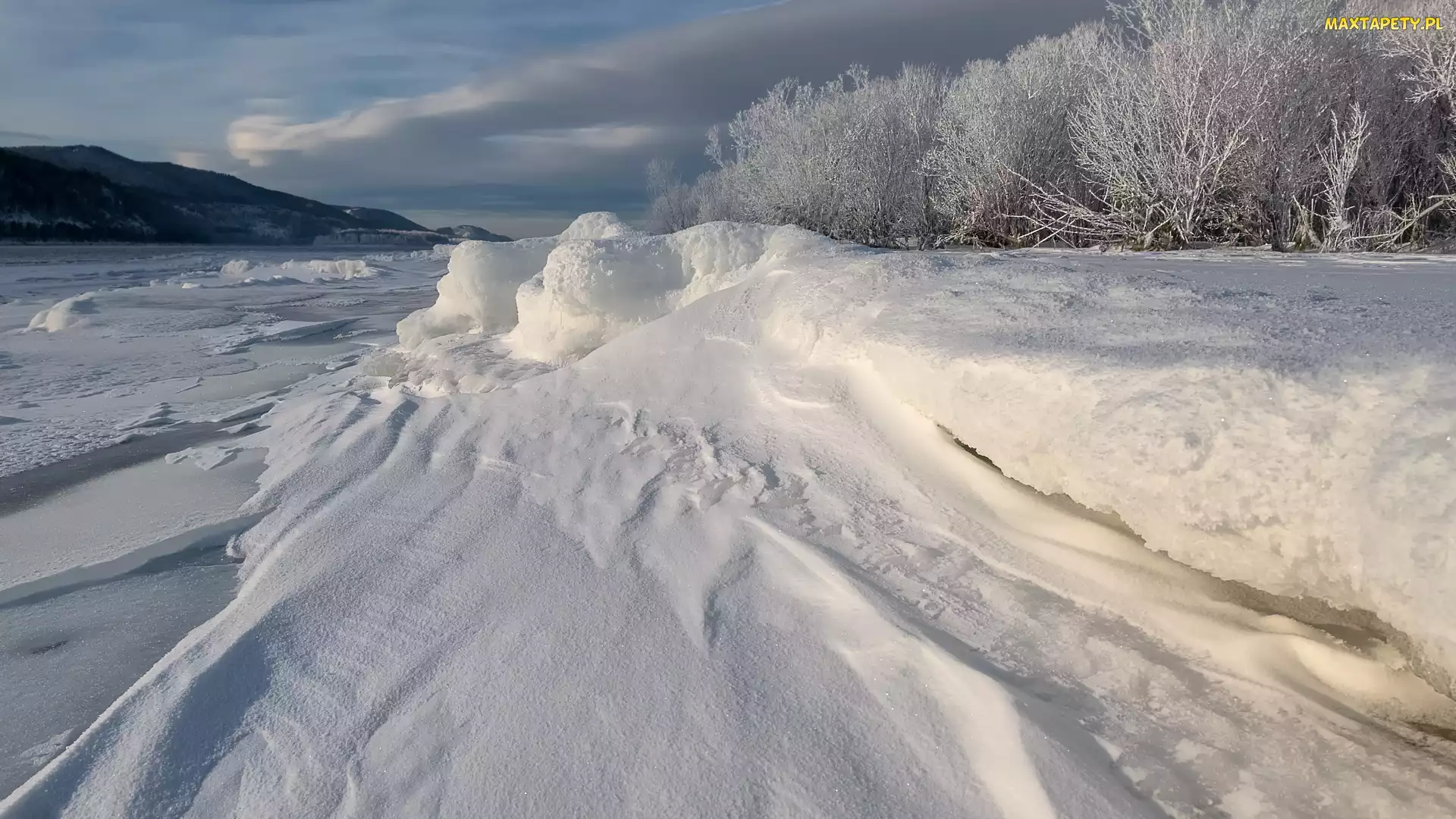 Zaspy, Drzewa, Jezioro, Góry
