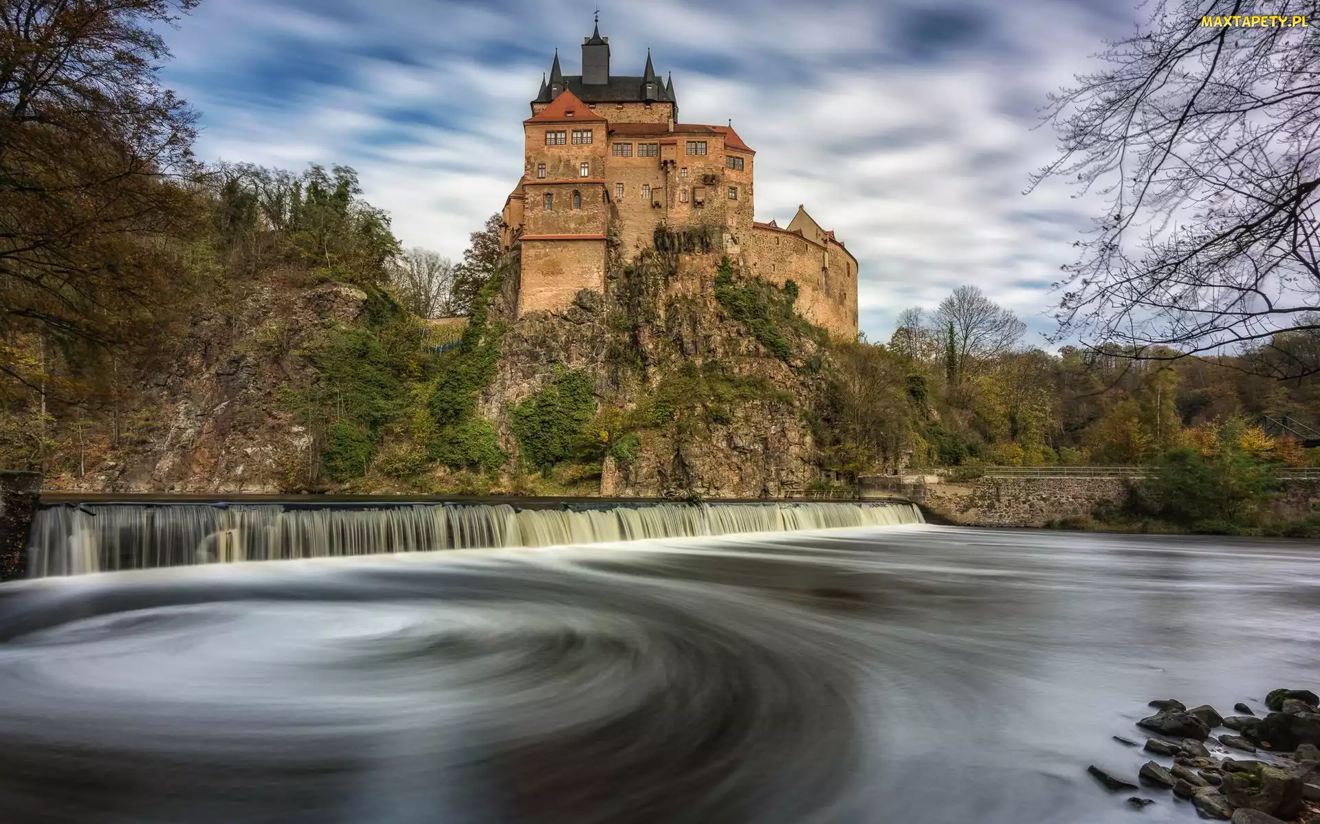 Kriebstein Castle, Niemcy, Gmina Kriebstein, Drzewa, Zamek