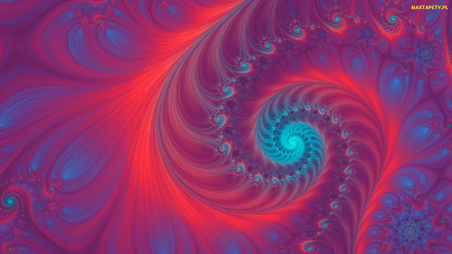Fraktal, Spirale, Czerwono-niebieski