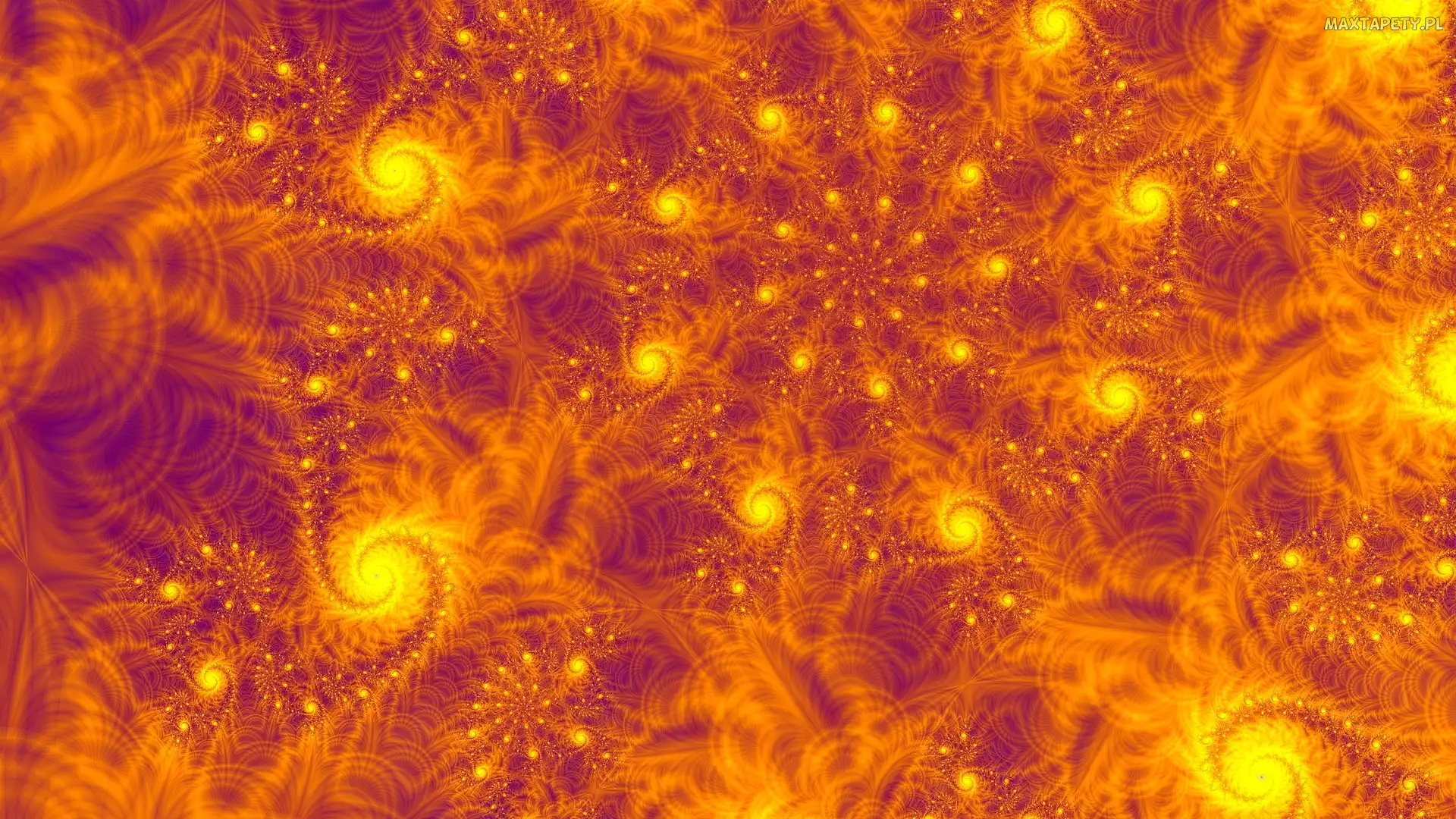 Spirala, Fraktal, Tło, Pomarańczowe, Świetlista