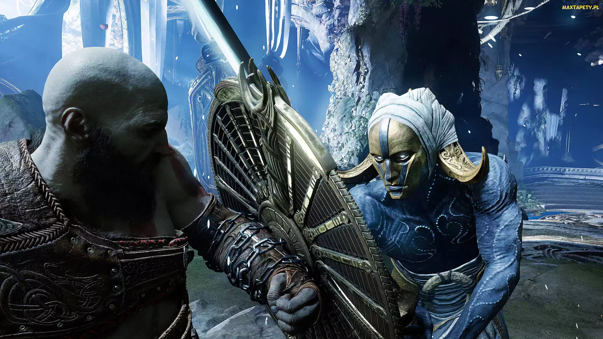 Broń, Tarcza, God of War Ragnarok, Walka, Wiking, Gry, Kratos