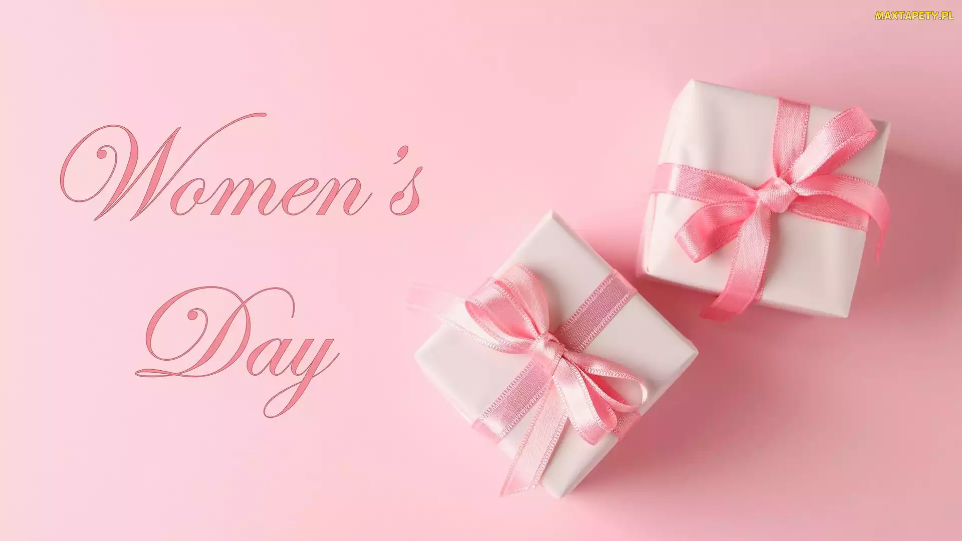 Tło, Różowe, Napis, Dzień Kobiet, Womens Day, Prezenty