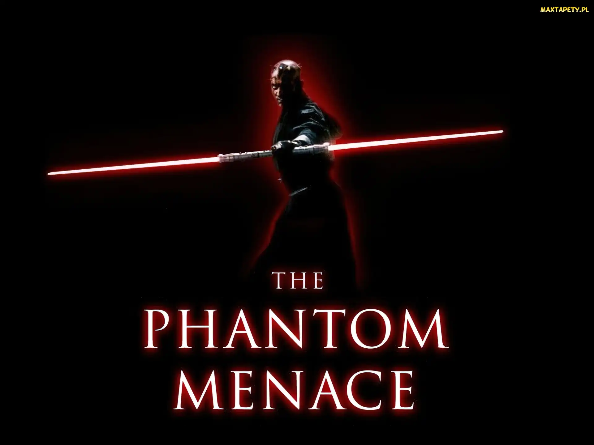 Star Wars, laser, napis, postać, ciemno
