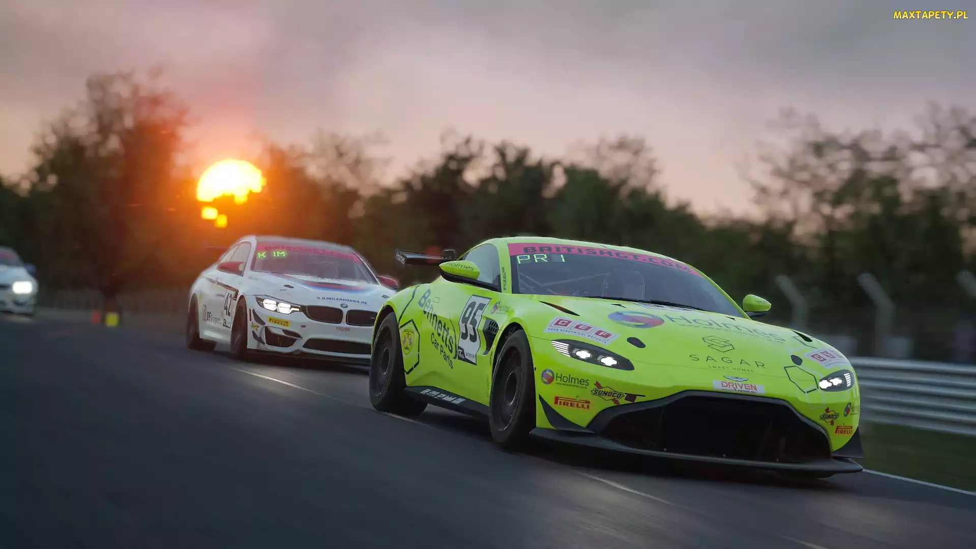 Tor, Asseto Corsa Competizione, Gra, Wschód słońca, Samochody