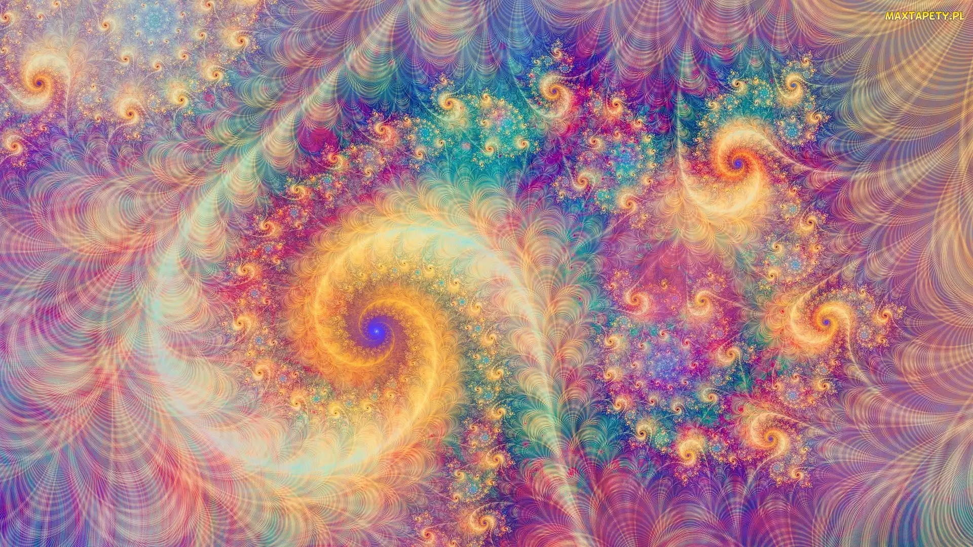 Kolorowe, Fraktal, Grafika, Tło, Spirale