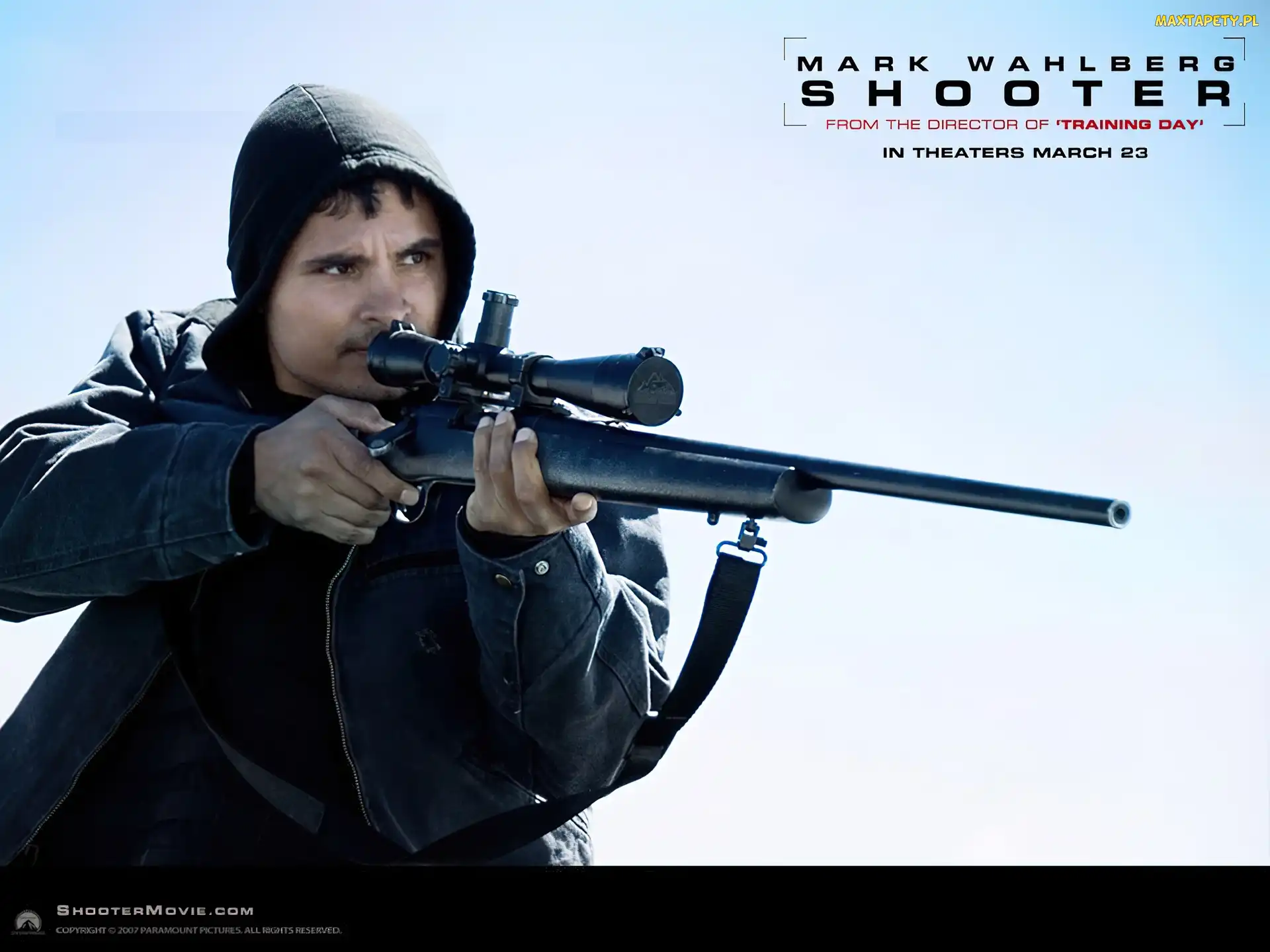 Shooter, karabin, kaptur, Mark Wahlberg