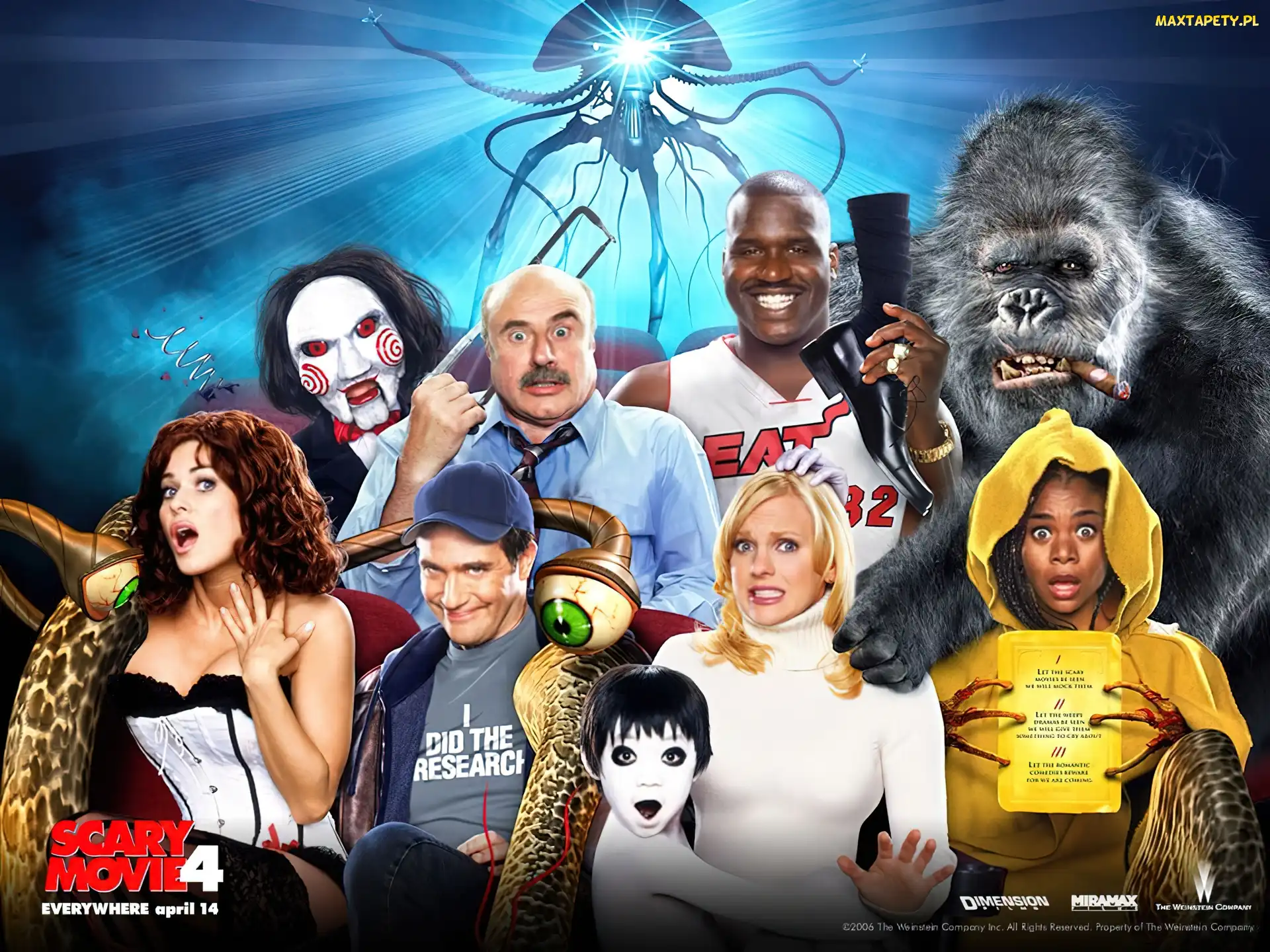 Scary Movie 4, postacie, King Kong, Piła, Anna Faris