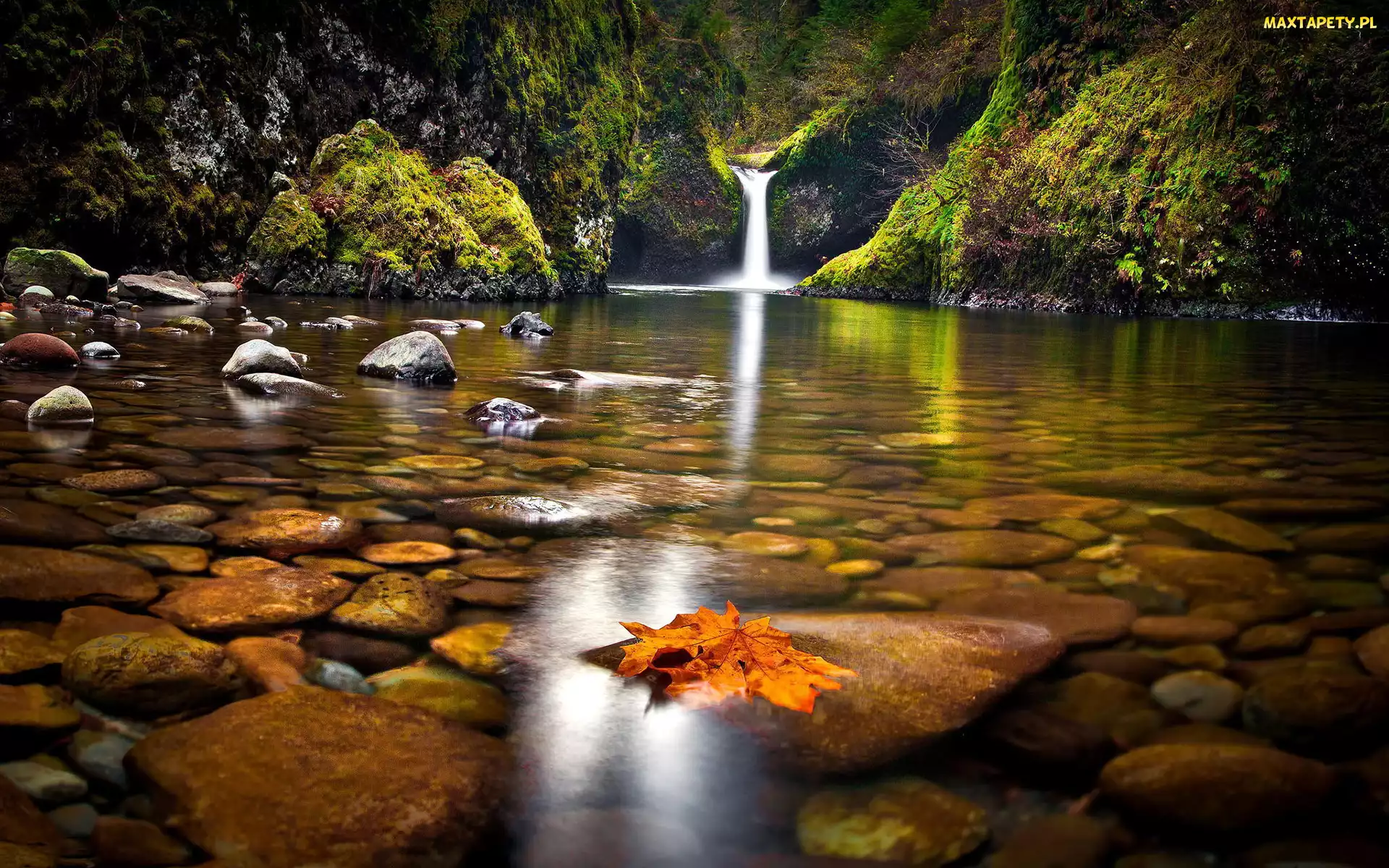 Wodospad, Stan Oregon, Kamienie, Stany Zjednoczone, Skały, Kolumbia River, Punch Bowl Falls, Eagle Creek, Rzeka
