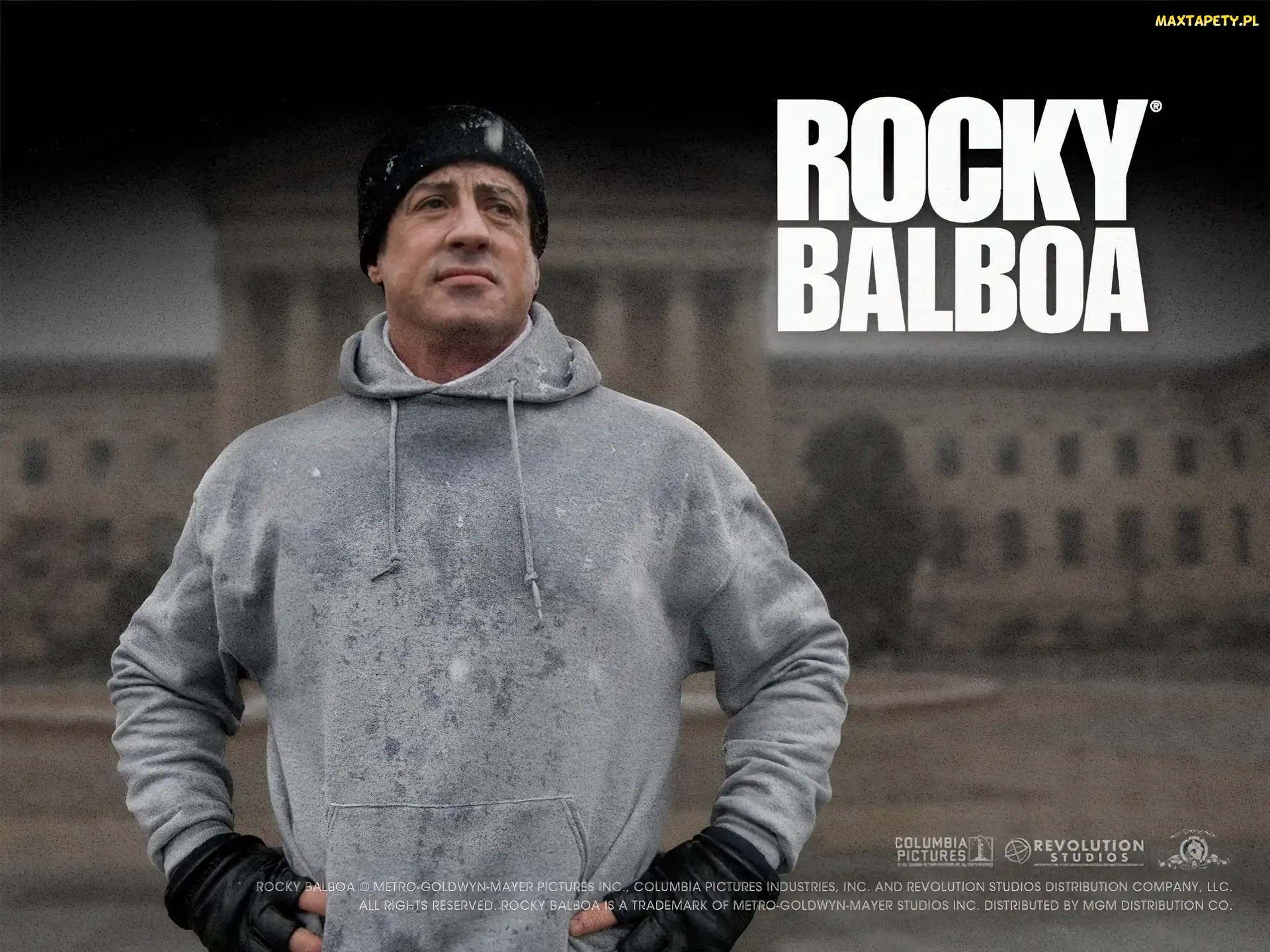 Rocky Balboa, zima, bluza, Sylvester Stallone, trening