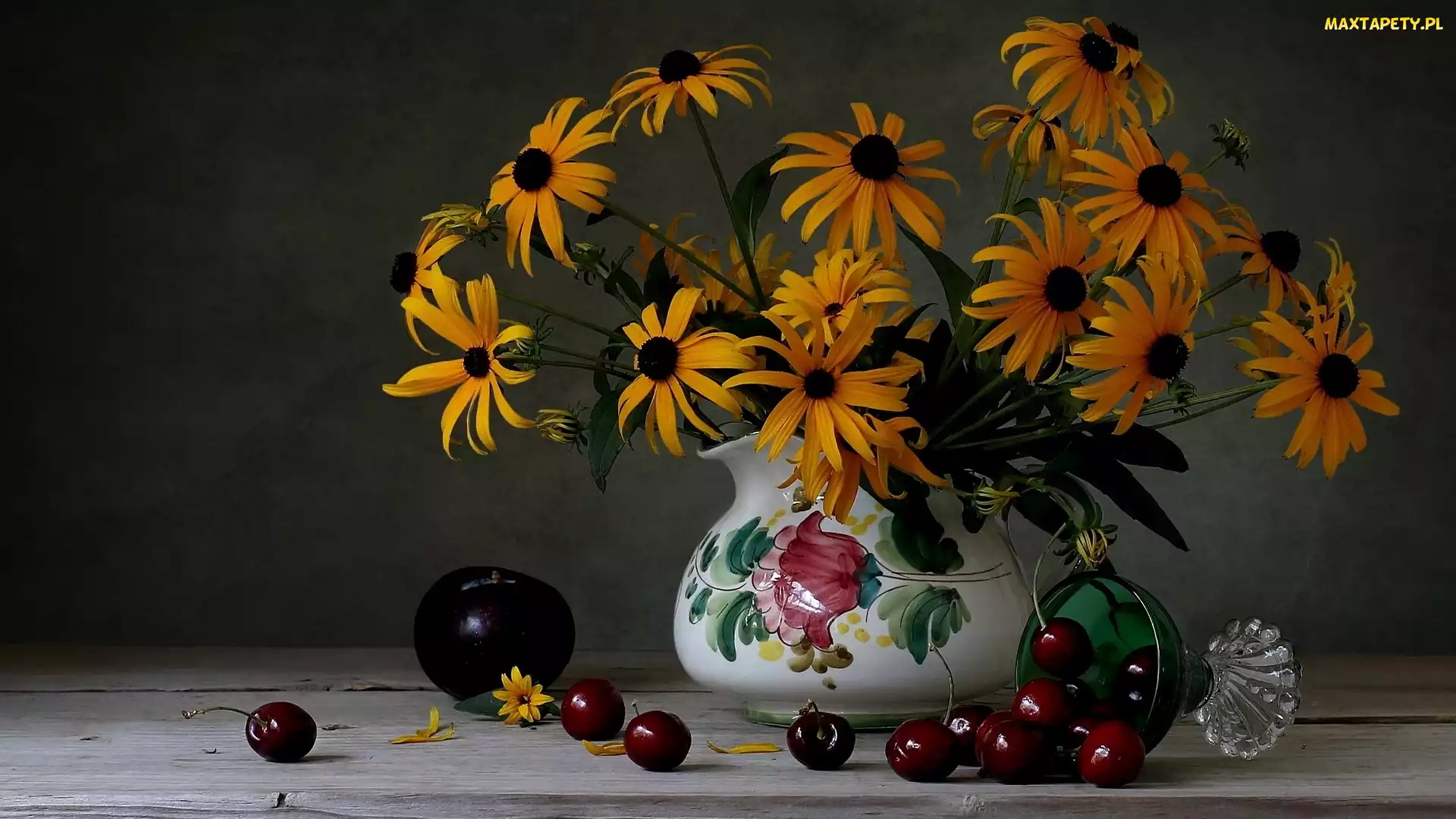 Dzbanek, Wiśnie, Rudbekie