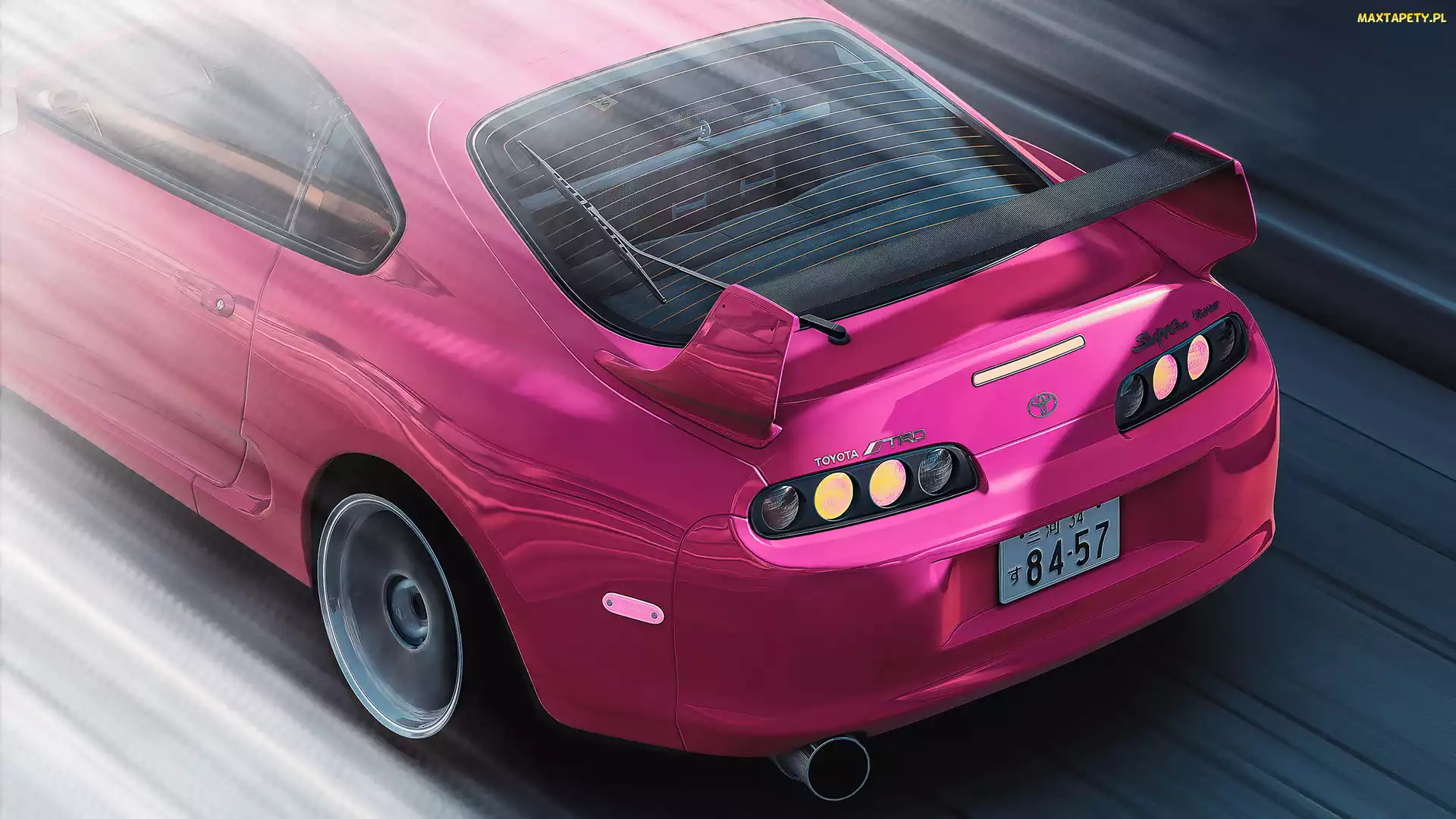 Toyota Supra TRD, Różowy, Assetto Corsa Competizione, Tył, Sportowy, Gra, Samochód