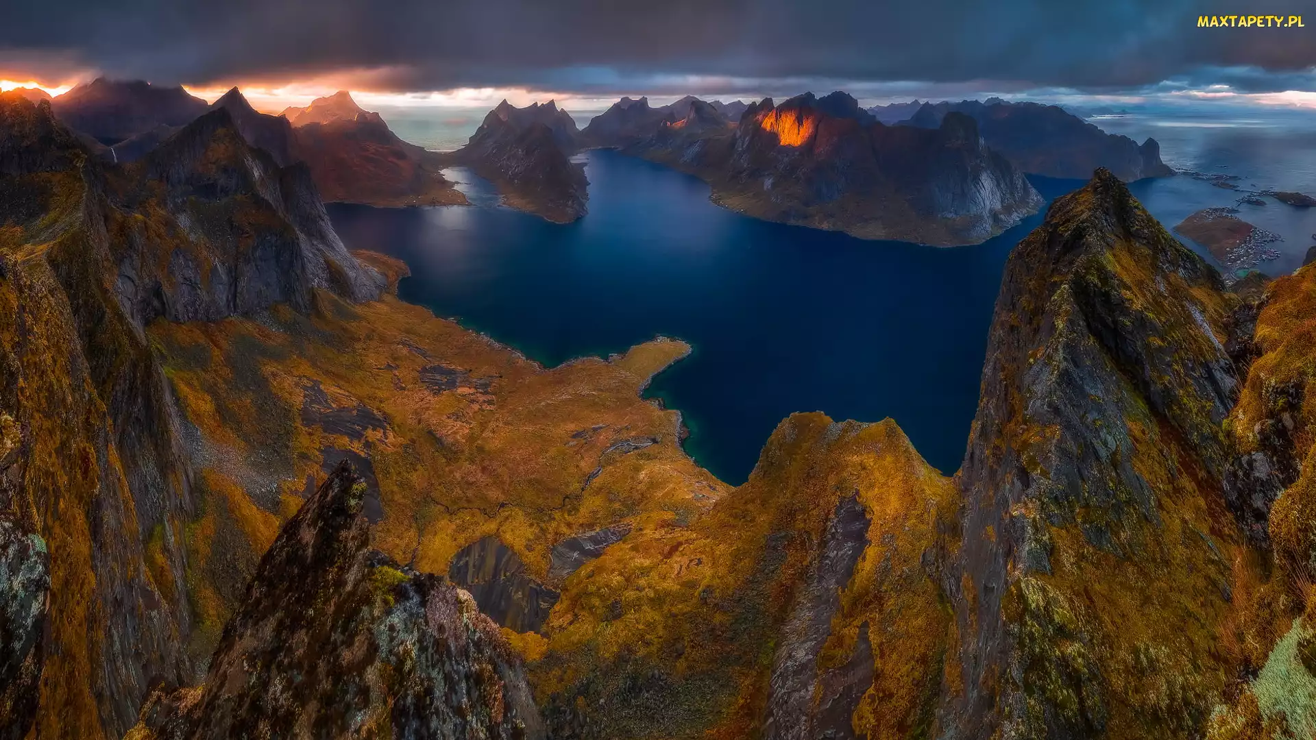 Morze, Góry, Norwegia, Lofoty