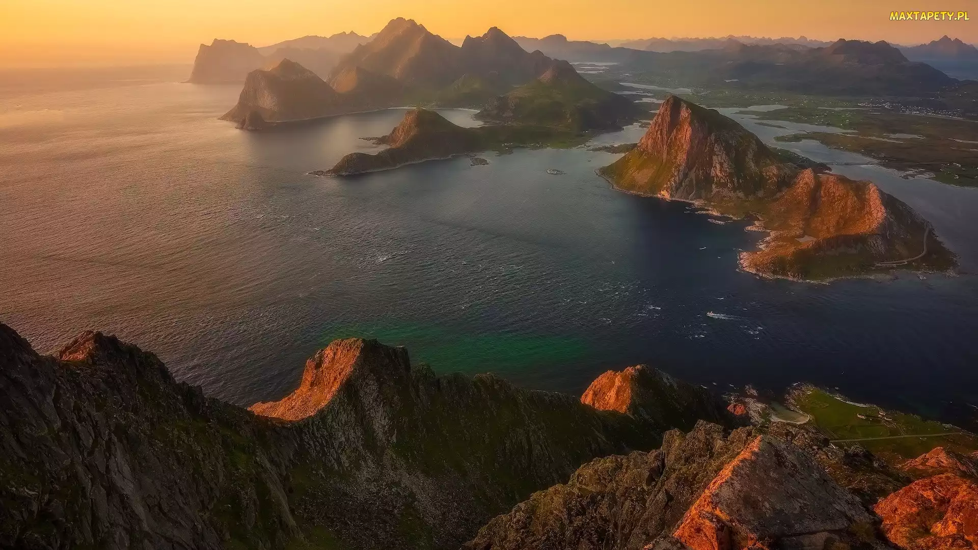 Góry, Norwegia, Lofoty, Wyspy, Morze Norweskie