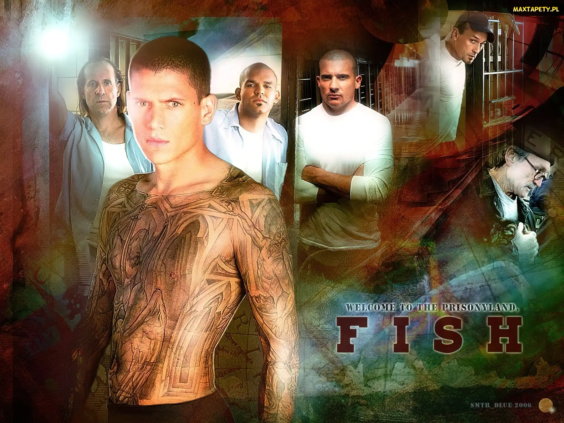 Skazany na śmierć, Prison Break, Tatuaż, Wentworth Miller, postacie, ciało, Amaury Nolasco