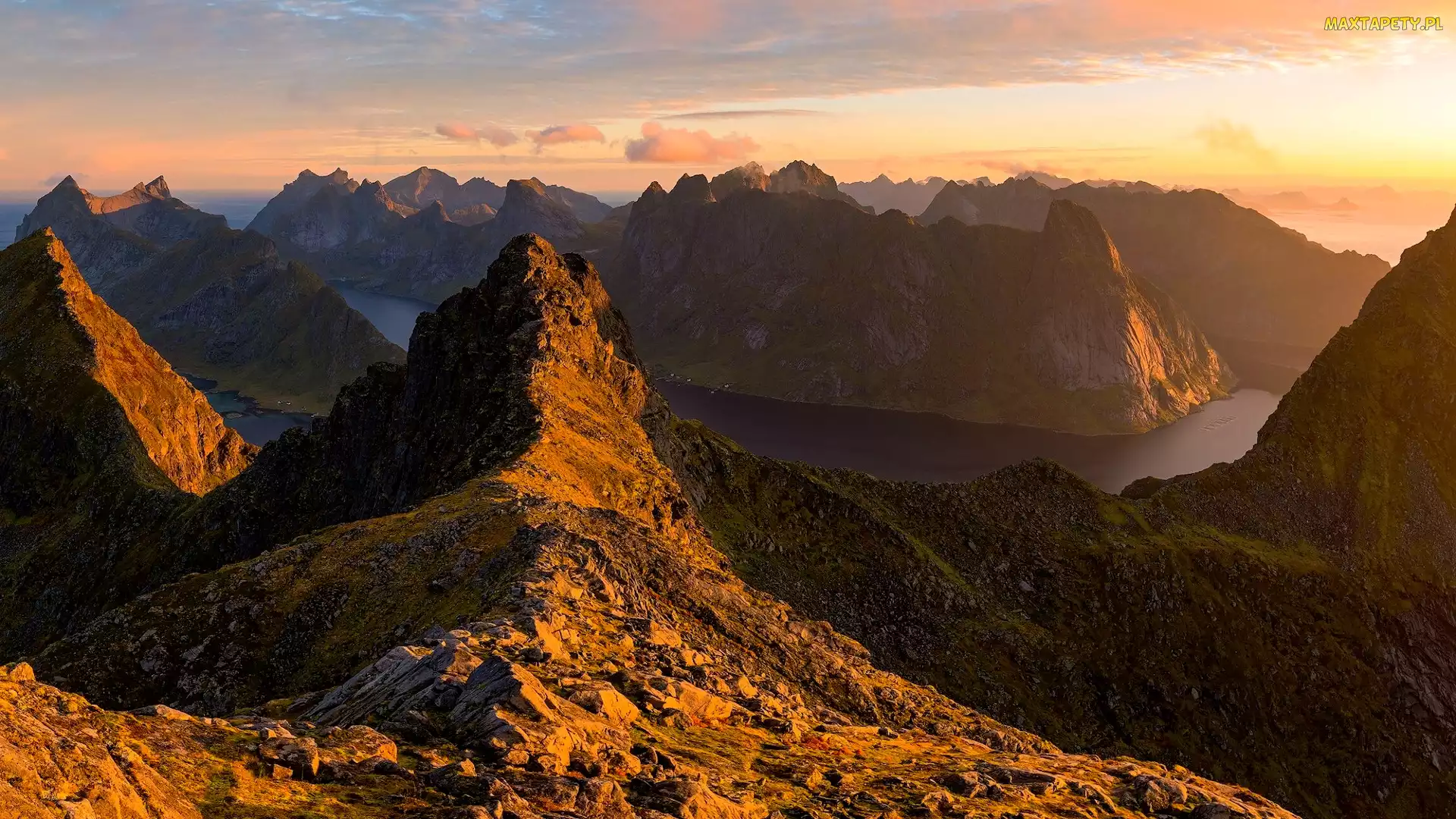 Morze, Lofoty, Wyspy, Góry, Norwegia