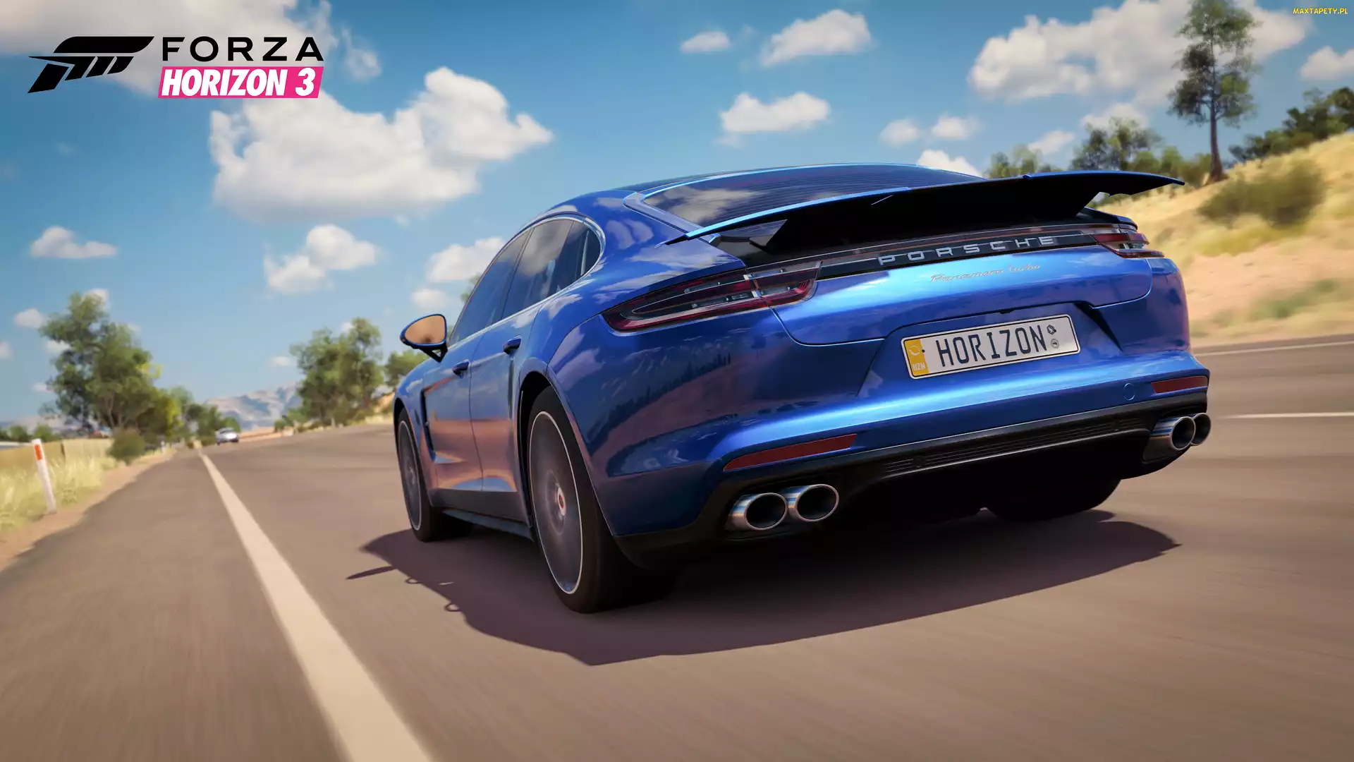 Porsche Panamera, Samochód, Gra, Forza Horizon 3