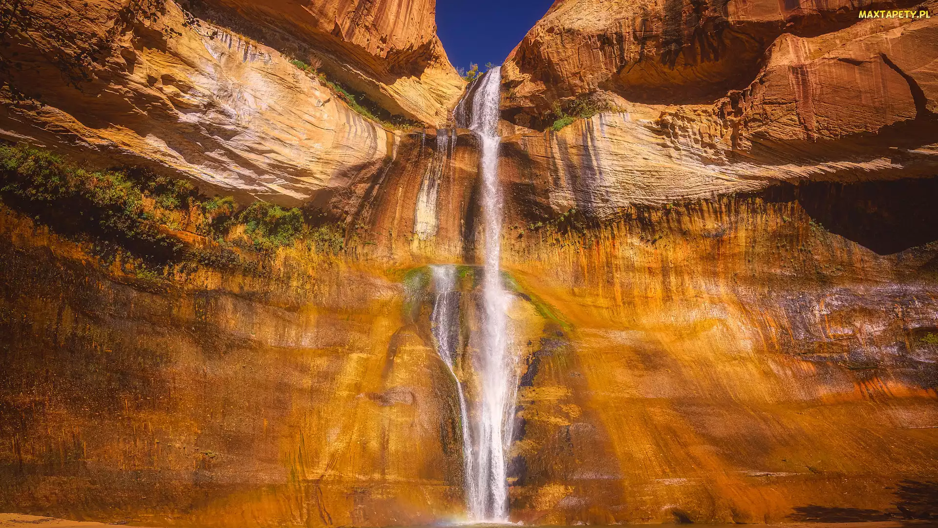 Utah, Hrabstwo Garfield, Dolny, Stany Zjednoczone, Lower Calf Creek, Skały, Wodospad