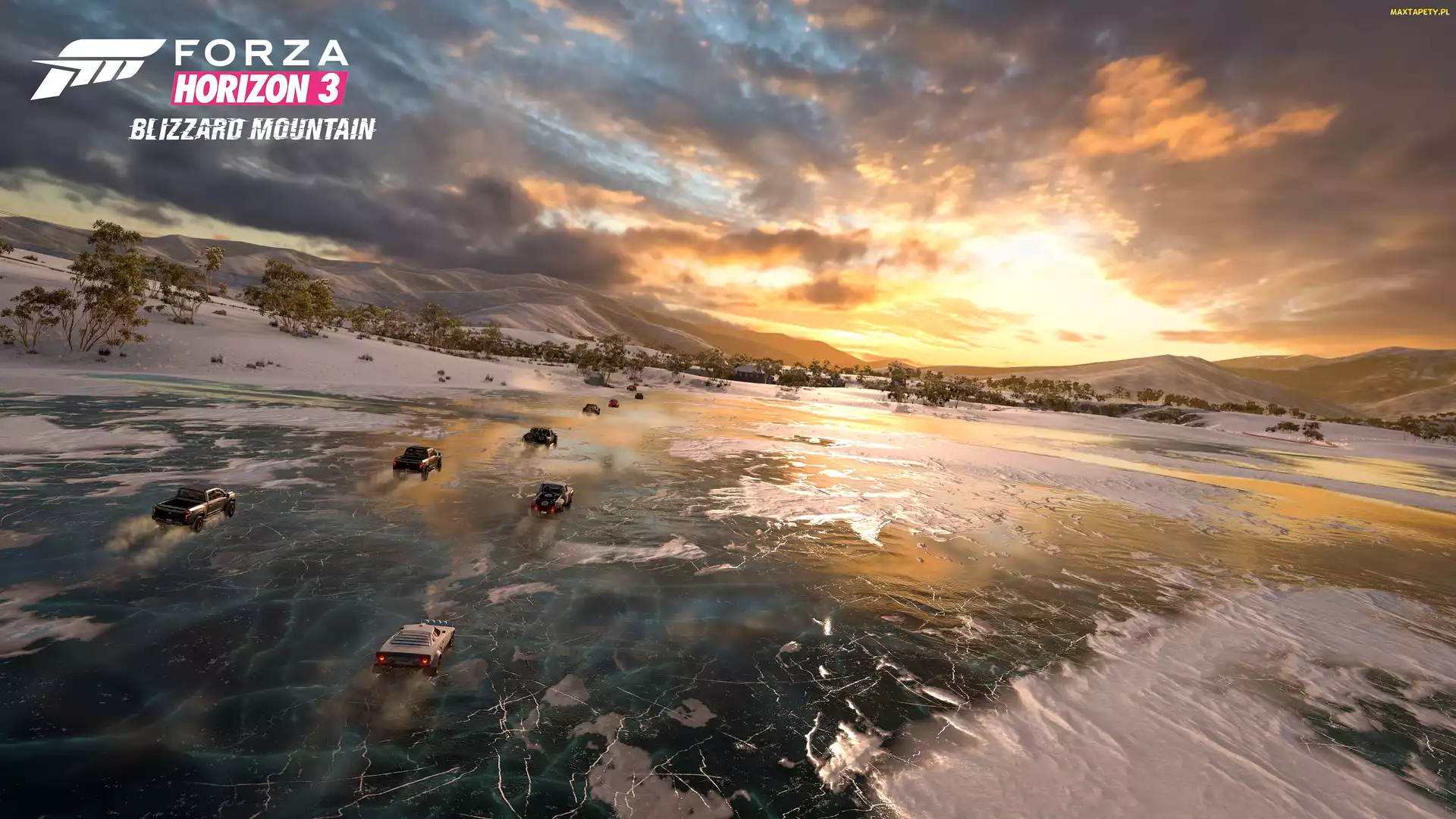 Forza Horizon 3 Blizzard Mountain, Góry, Jezioro, Zamarznięte, Gra