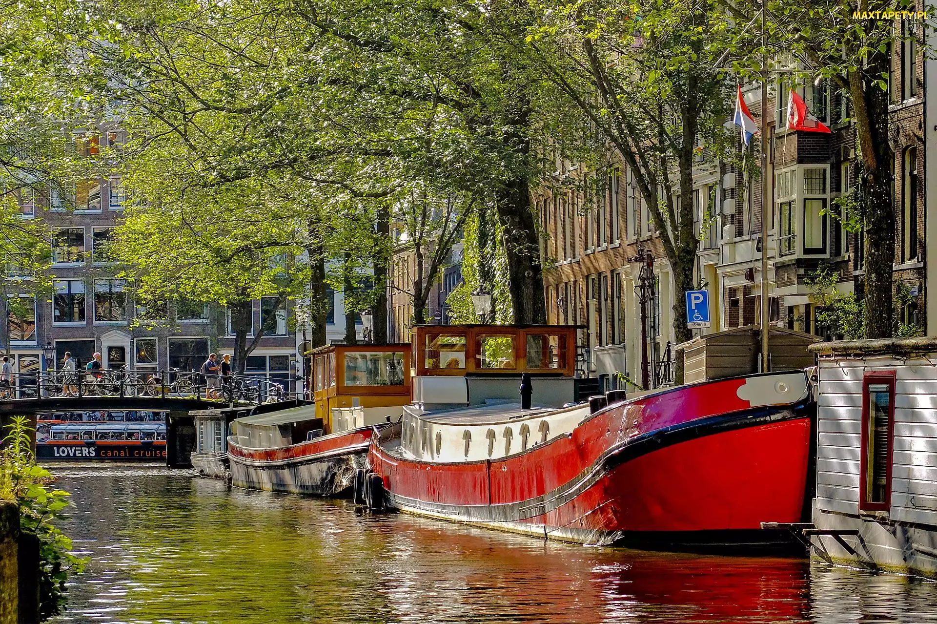 Holandia, Amsterdam, Statki, Kanał