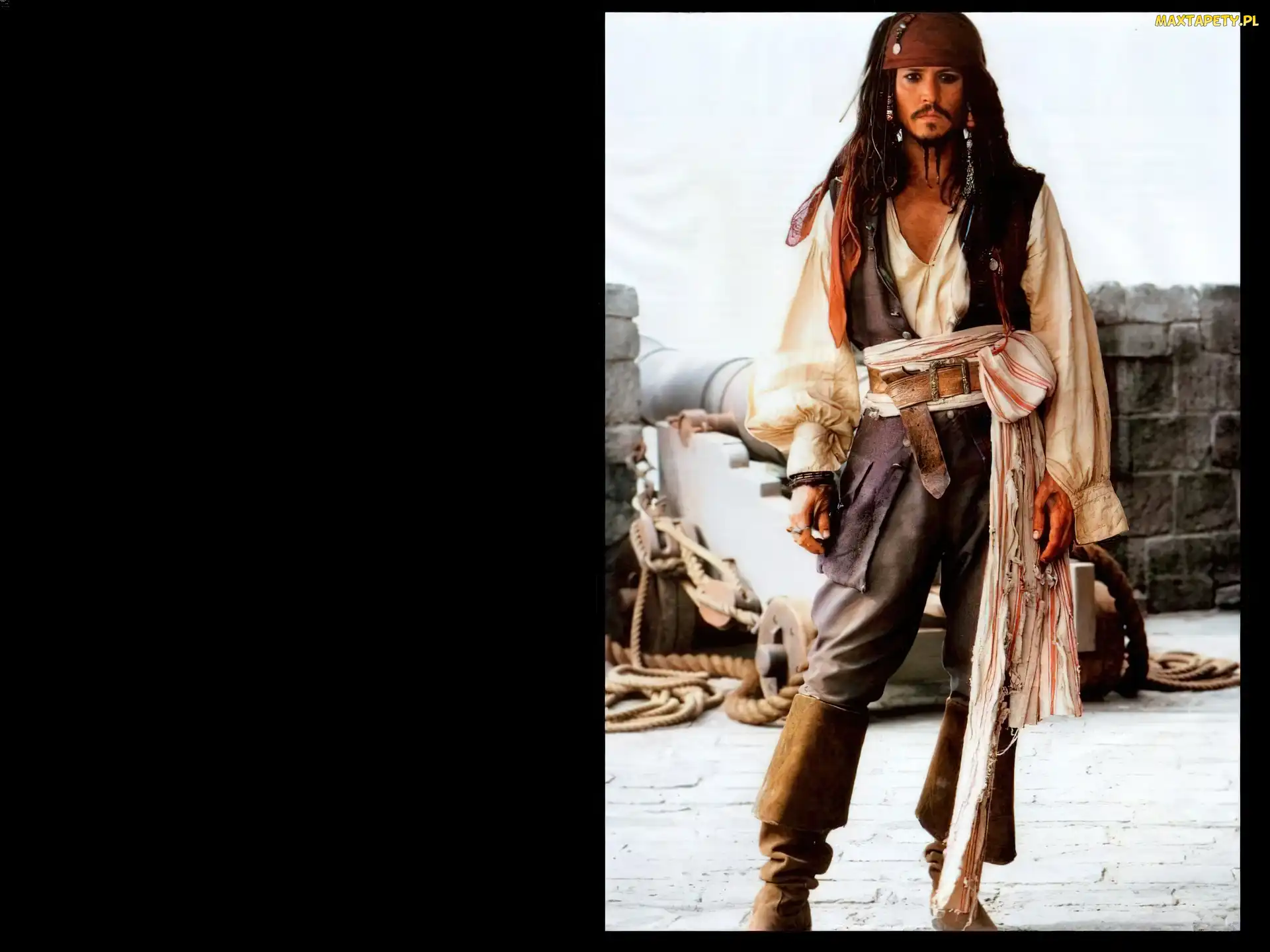 kapitan, Johnny Depp, Piraci Z Karaibów, armata