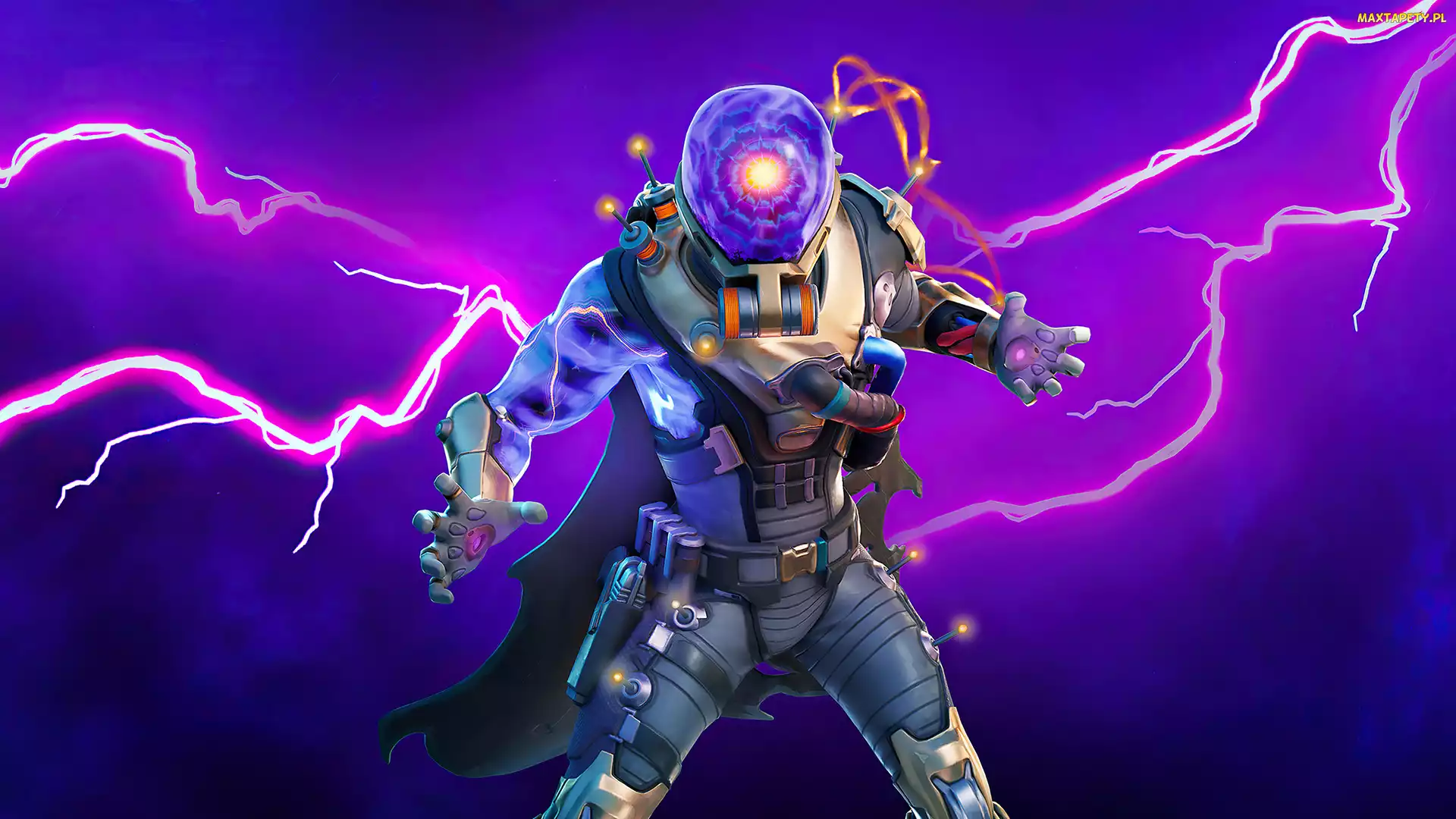 Błyskawice, Kombinezon, Fortnite, Gra, Postać, Cyclo