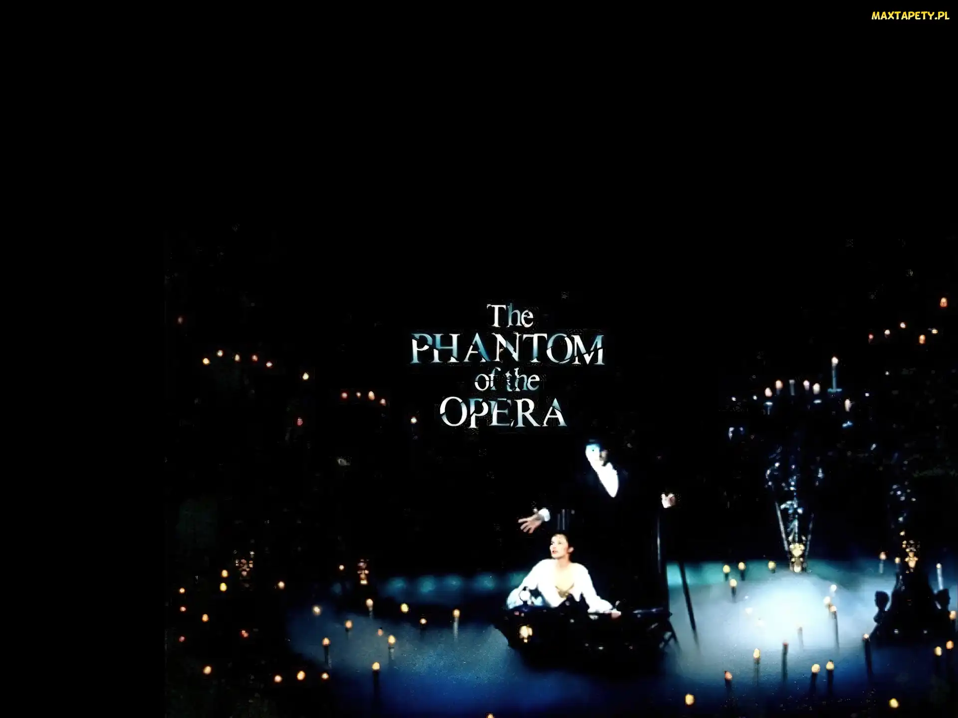 Phantom Of The Opera, tło, świece, czarne, scena