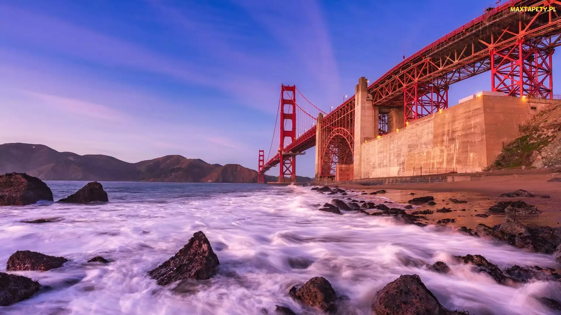 Stany Zjednoczone, Kalifornia, Kamienie, Most Golden Gate, Cieśnina Golden Gate, San Francisco