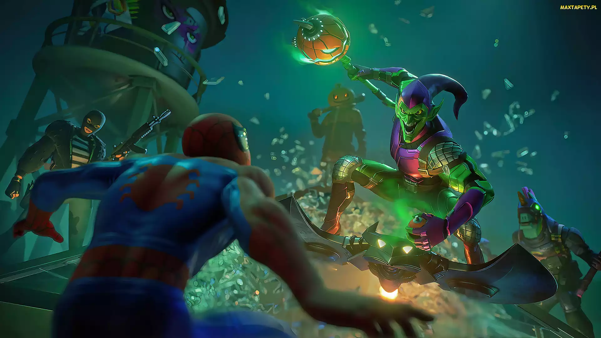 Fortnite, Spider Man, Green Goblin, Postacie, Gra