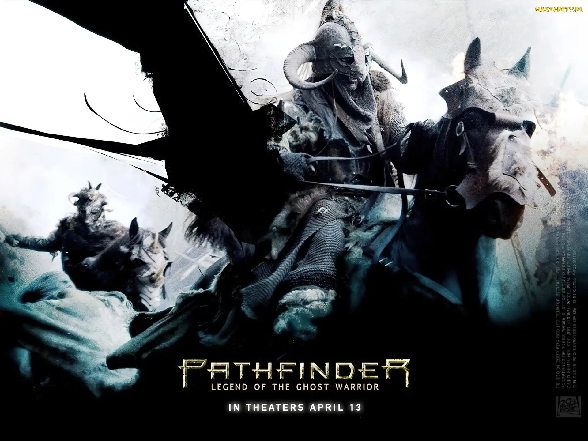 koń, jeździec, rogi, hełm, Pathfinder